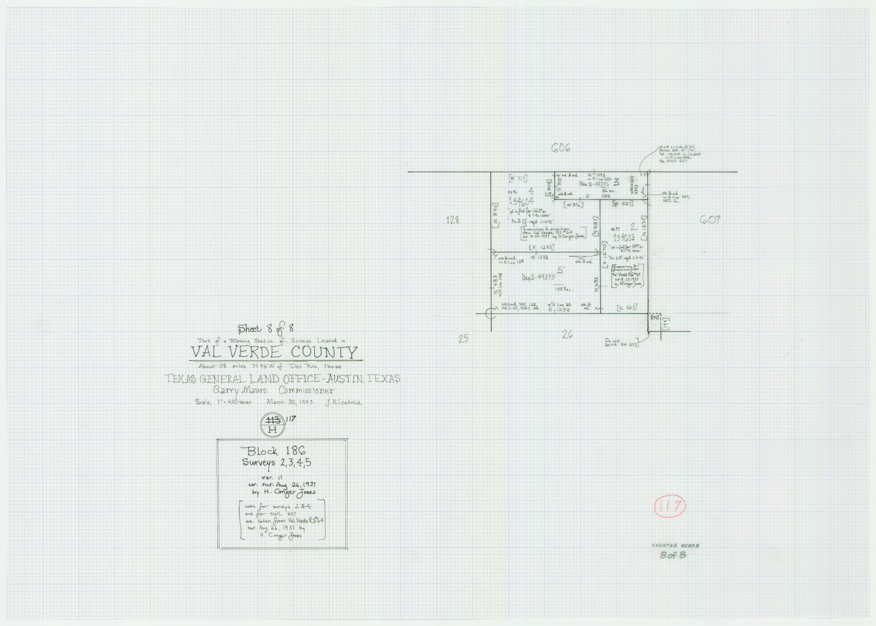 82848, Val Verde County Working Sketch 117, General Map Collection