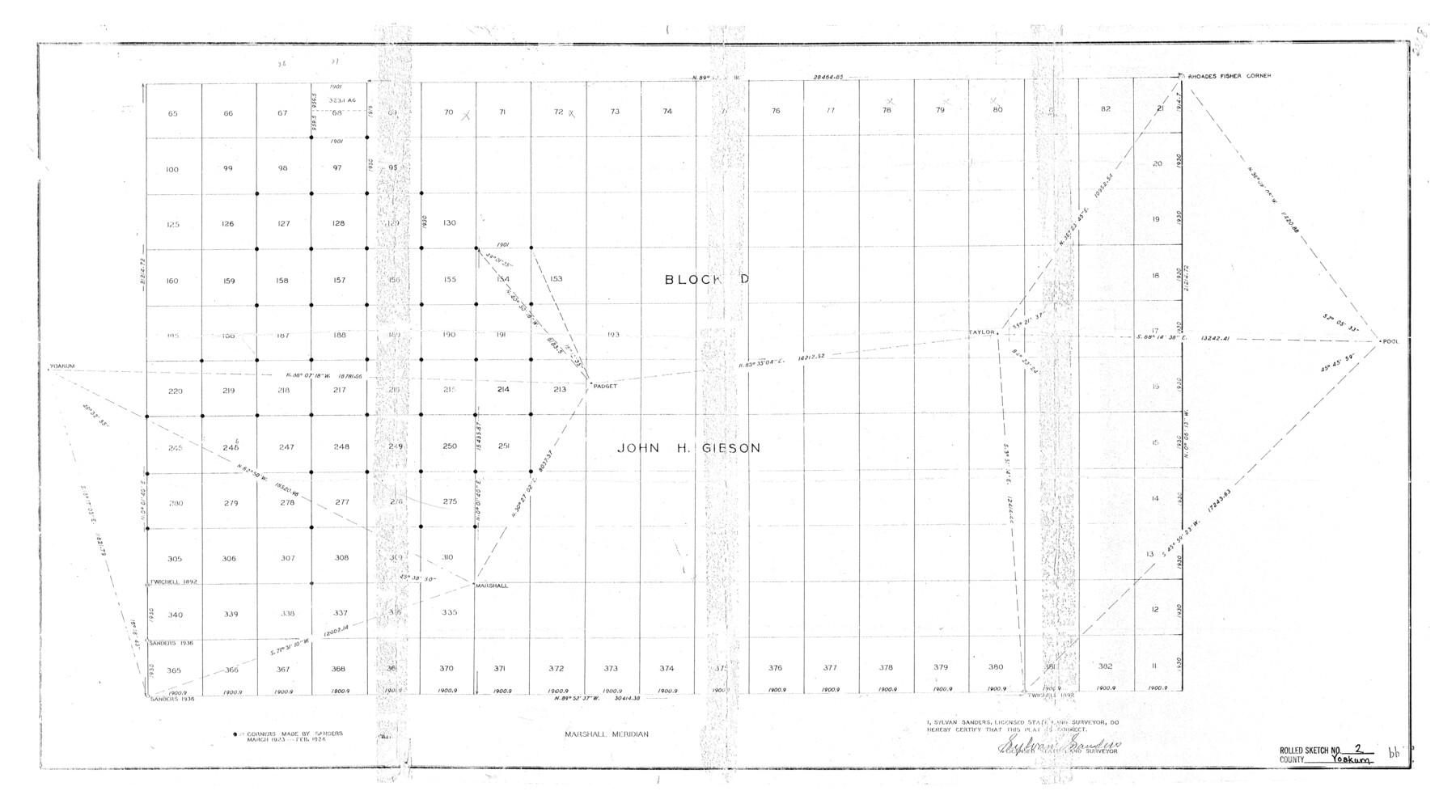 8288, Yoakum County Rolled Sketch 2, General Map Collection