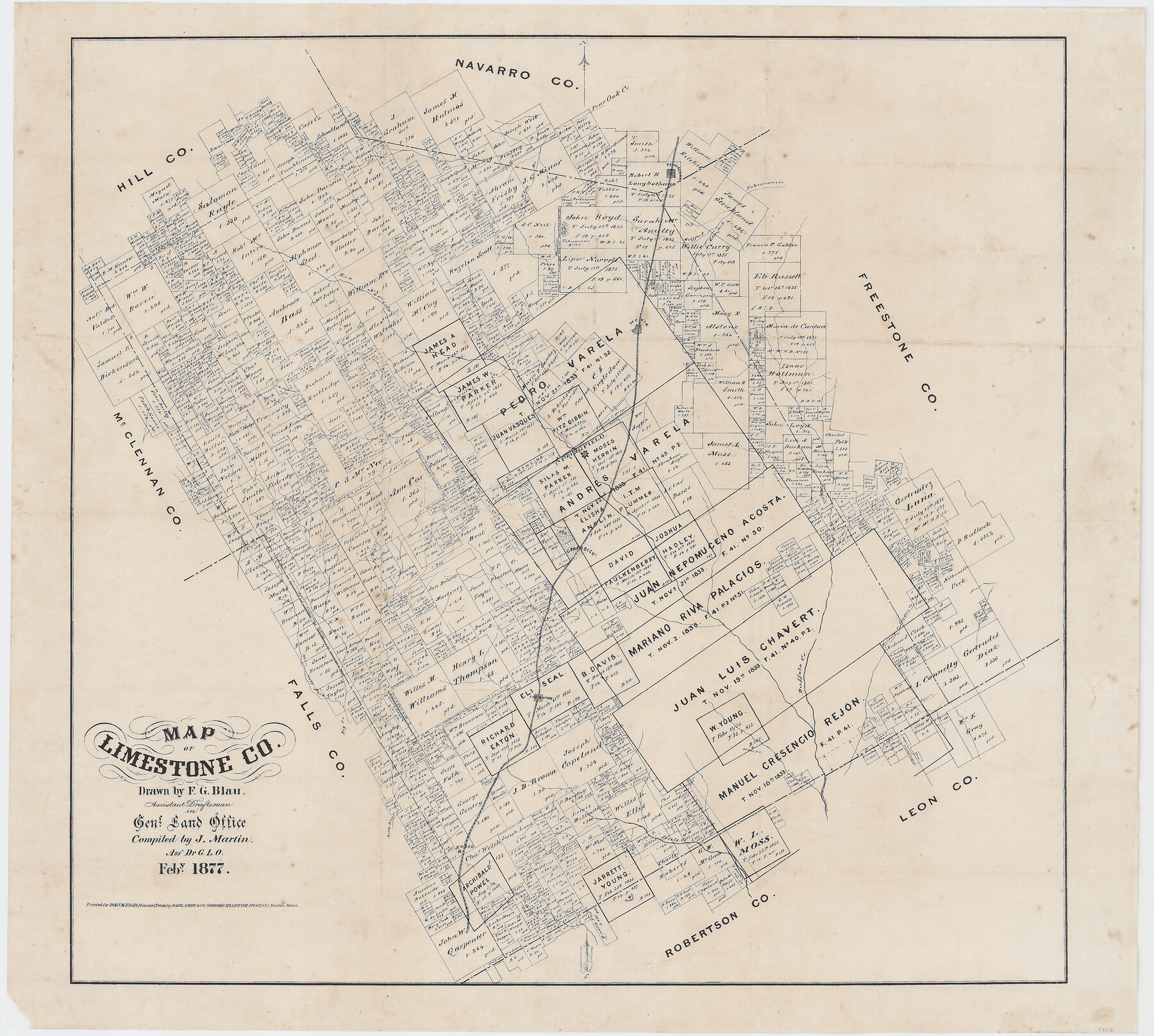 83012, Map of Limestone County, General Map Collection