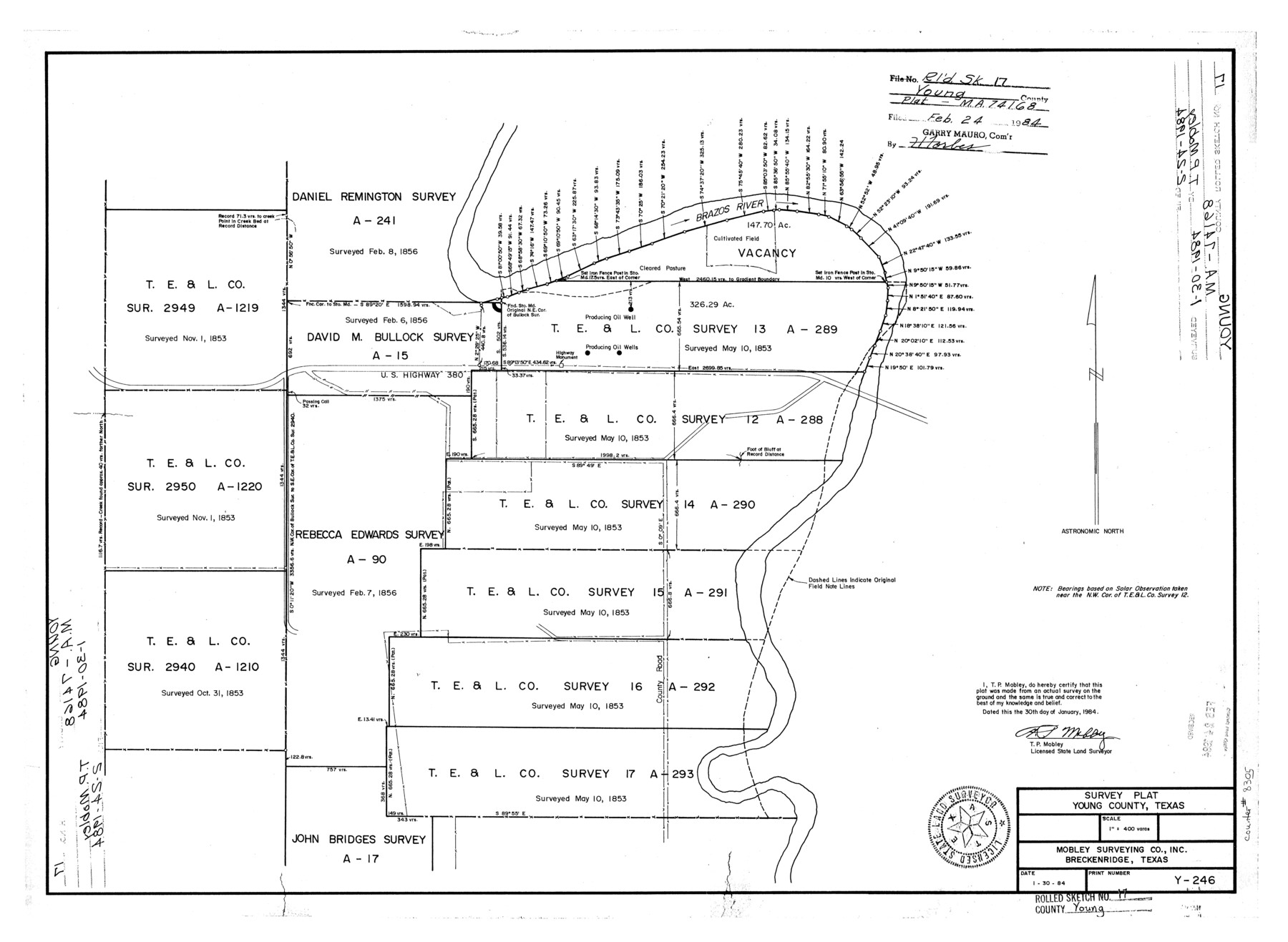 8305, Young County Rolled Sketch 17, General Map Collection