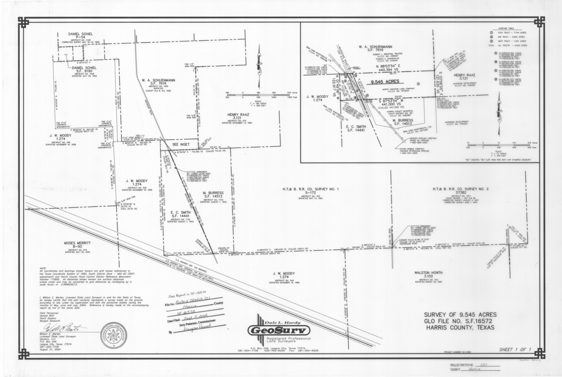 83063, Harris County Rolled Sketch 101, General Map Collection