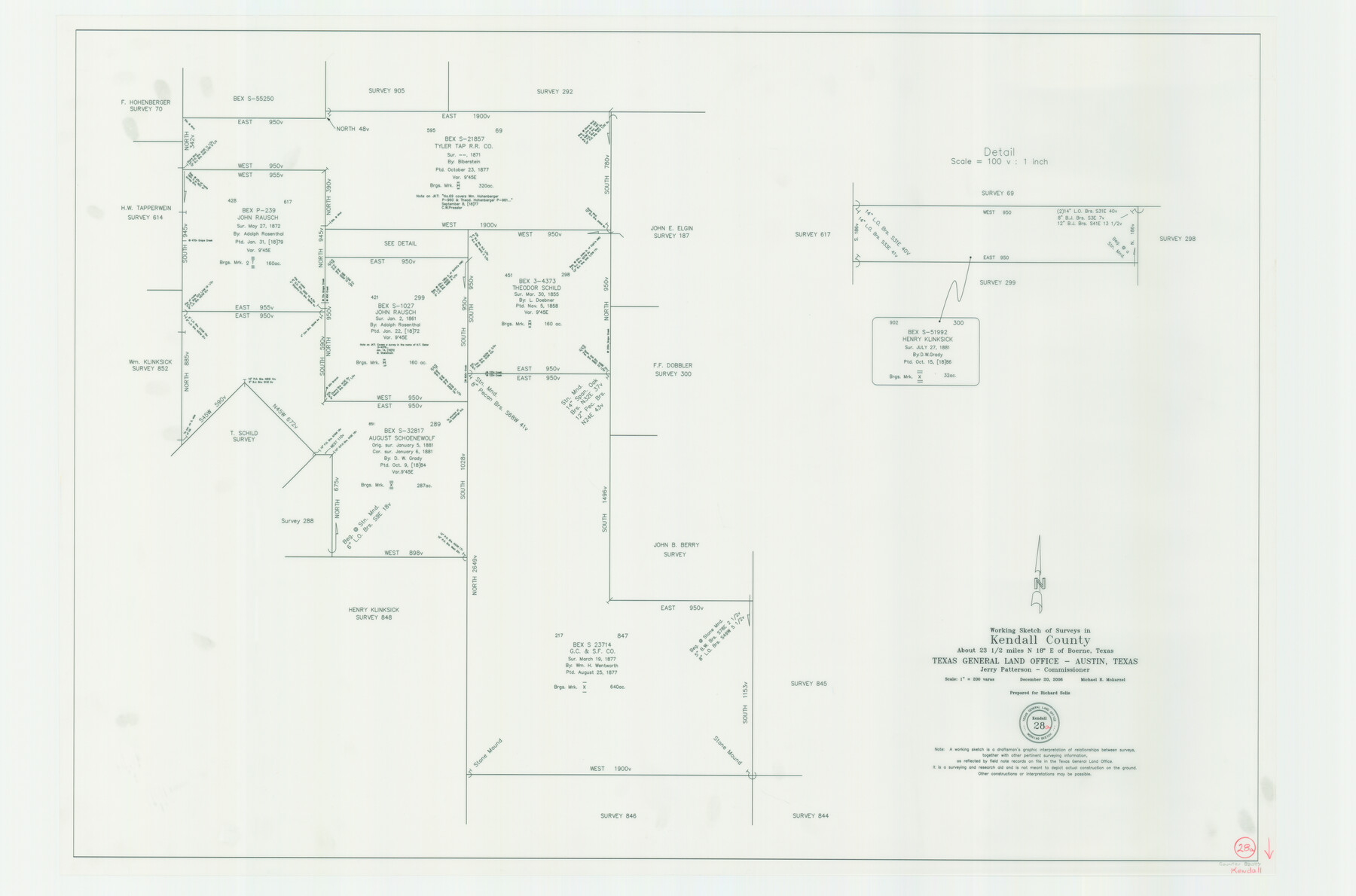 83097, Kendall County Working Sketch 28a, General Map Collection