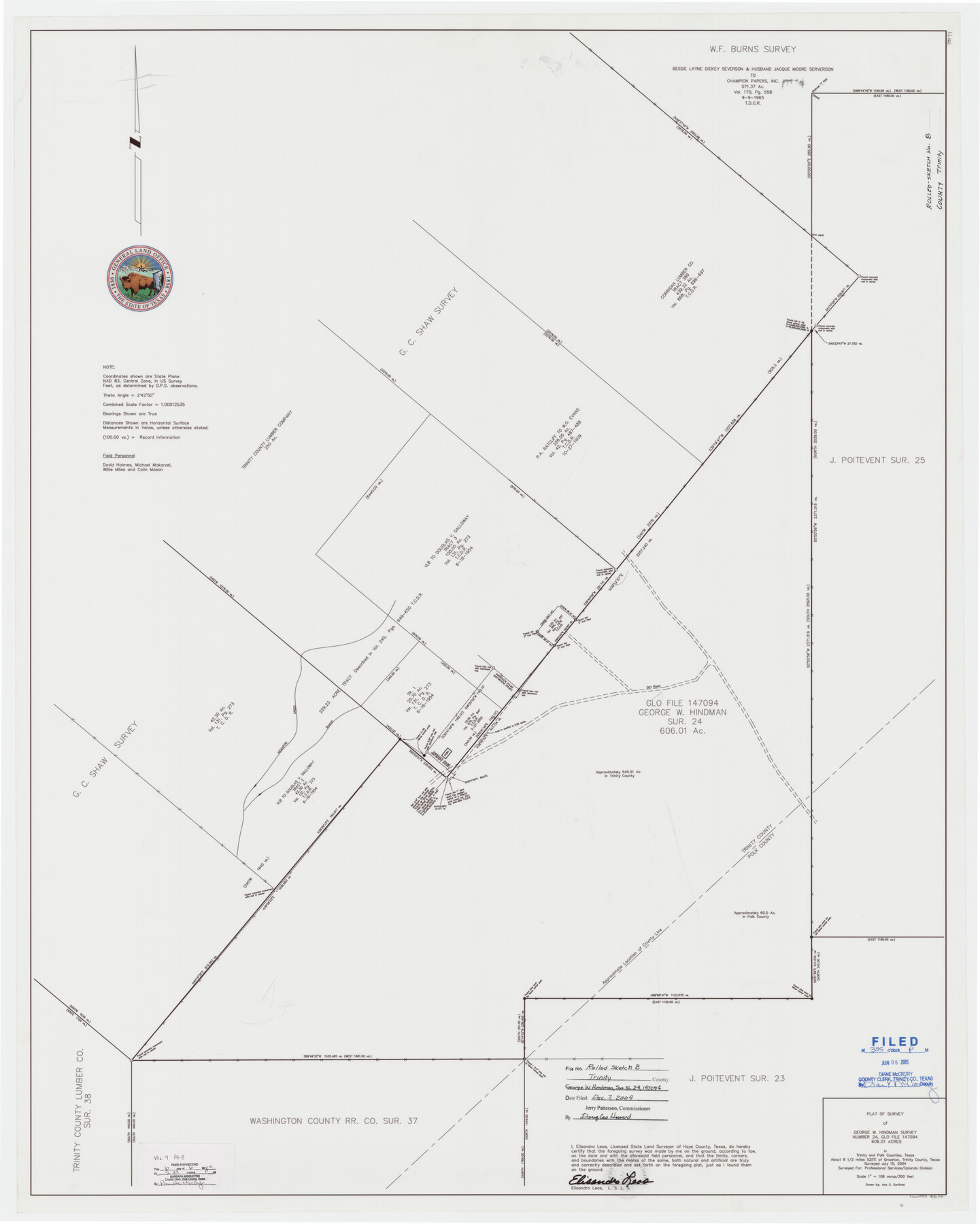 83177, Trinity County Rolled Sketch 8, General Map Collection