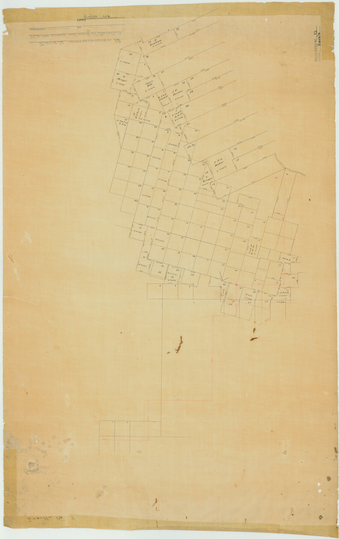 8320, Zavala County Rolled Sketch 12, General Map Collection