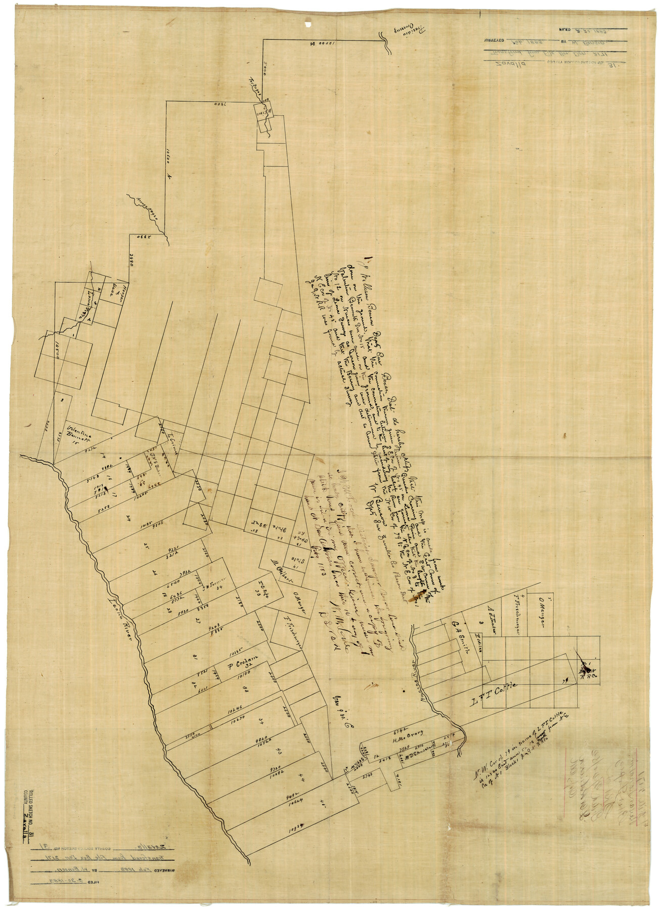 8332, Zavala County Rolled Sketch 31, General Map Collection
