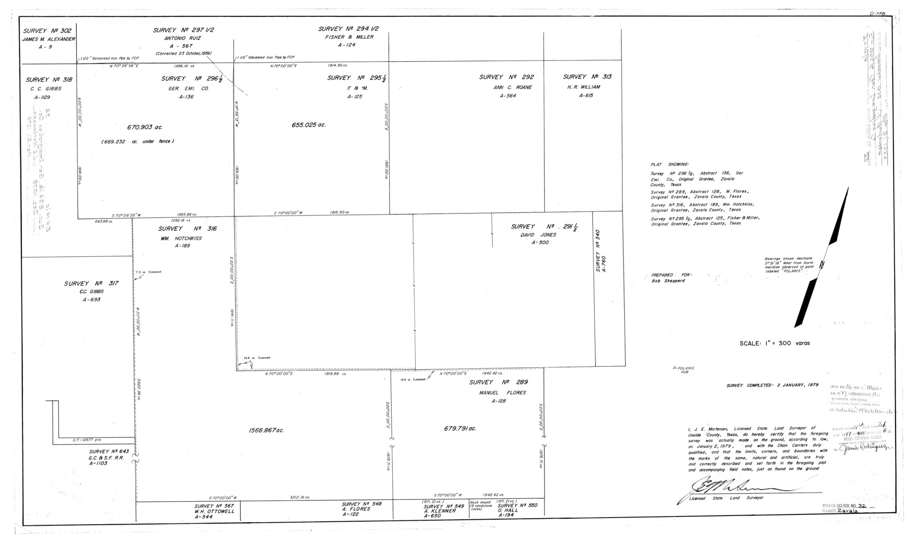 8333, Zavala County Rolled Sketch 32, General Map Collection