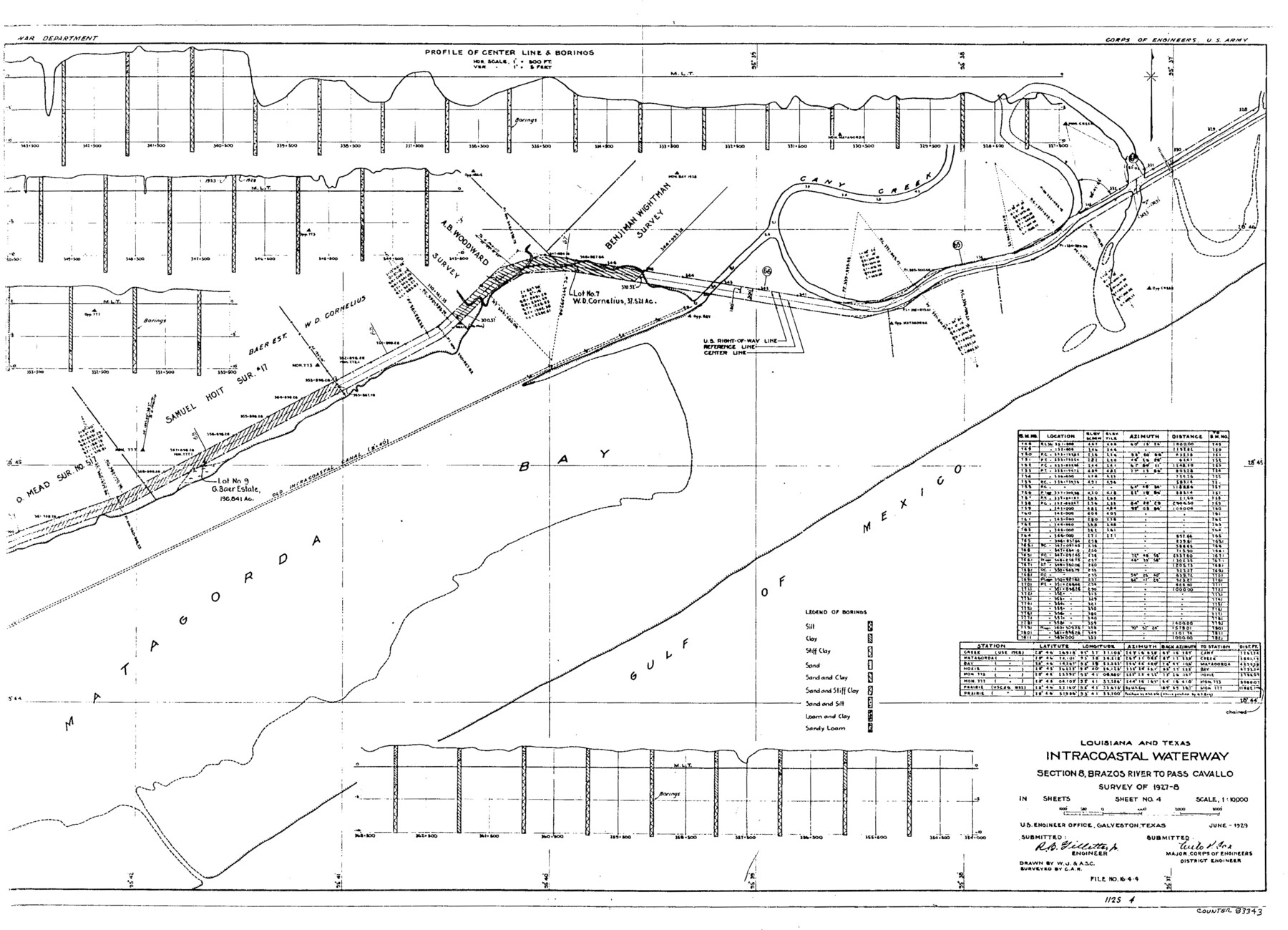 83343, Louisiana and Texas Intracoastal Waterway, General Map Collection