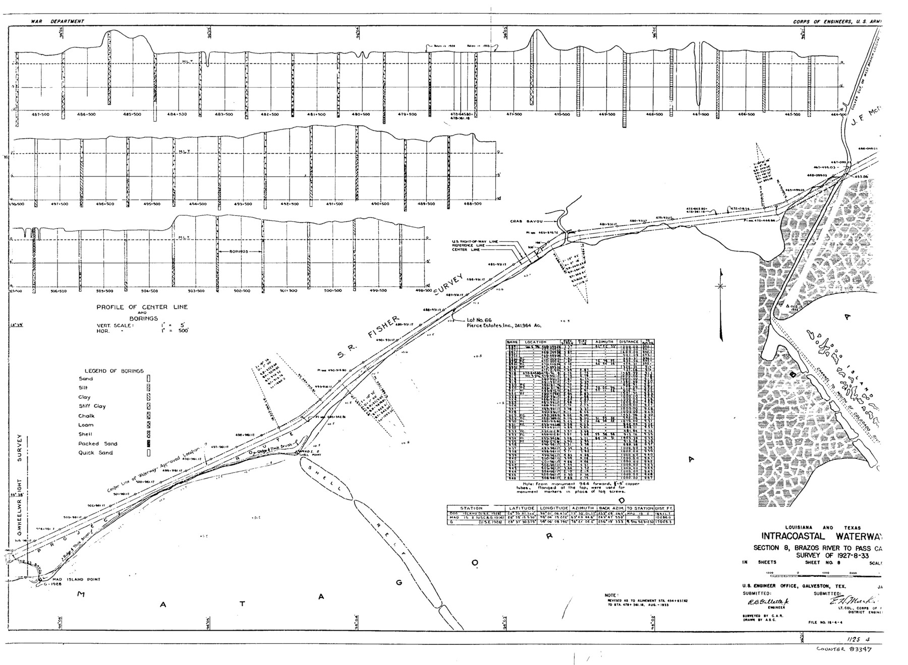 83347, Louisiana and Texas Intracoastal Waterway, General Map Collection