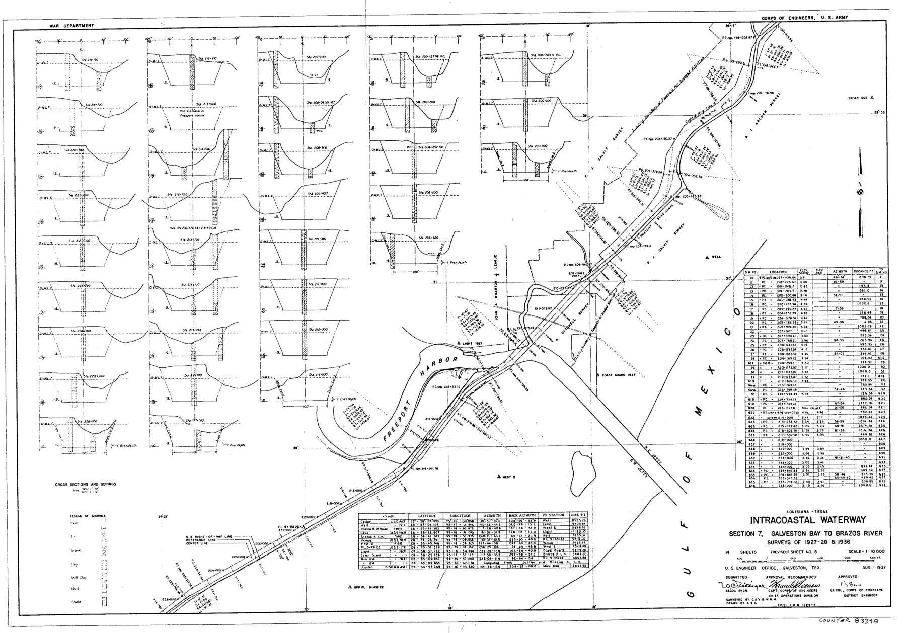 83348, Louisiana and Texas Intracoastal Waterway, General Map Collection