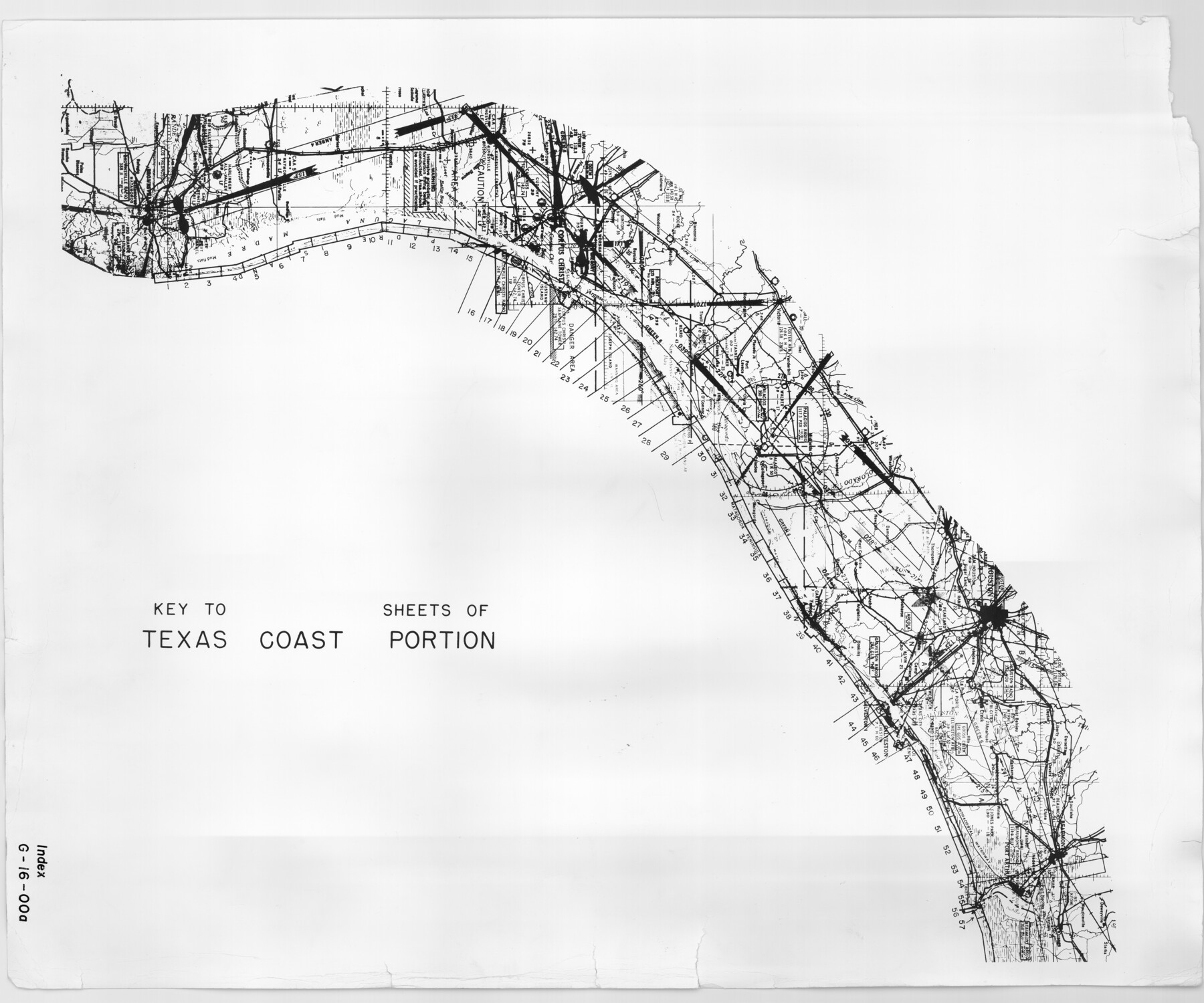 83436, Key to Photo Index Sheets of Texas Coast Portion, General Map Collection