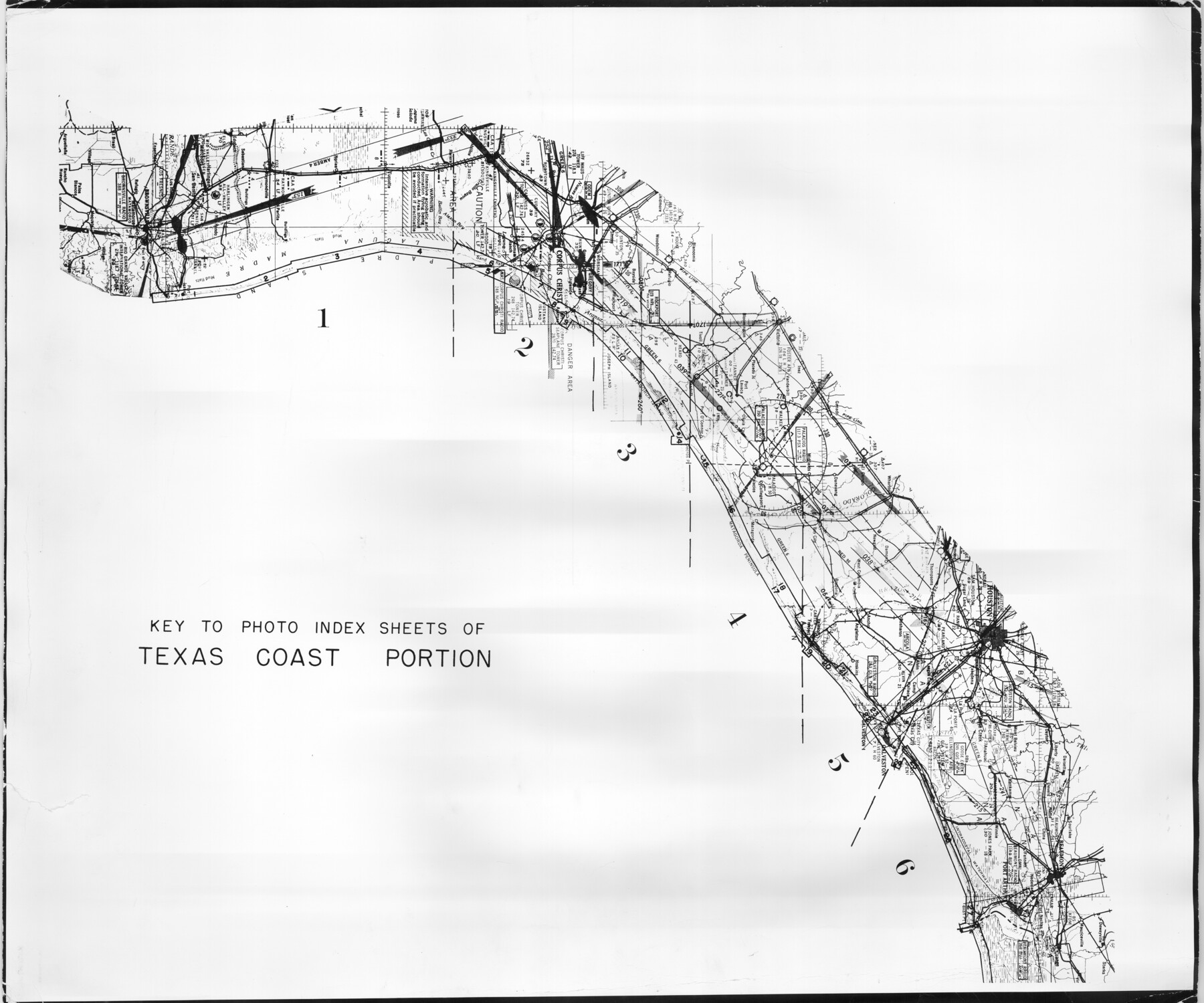 83437, Key to Photo Index Sheets of Texas Coast Portion, General Map Collection