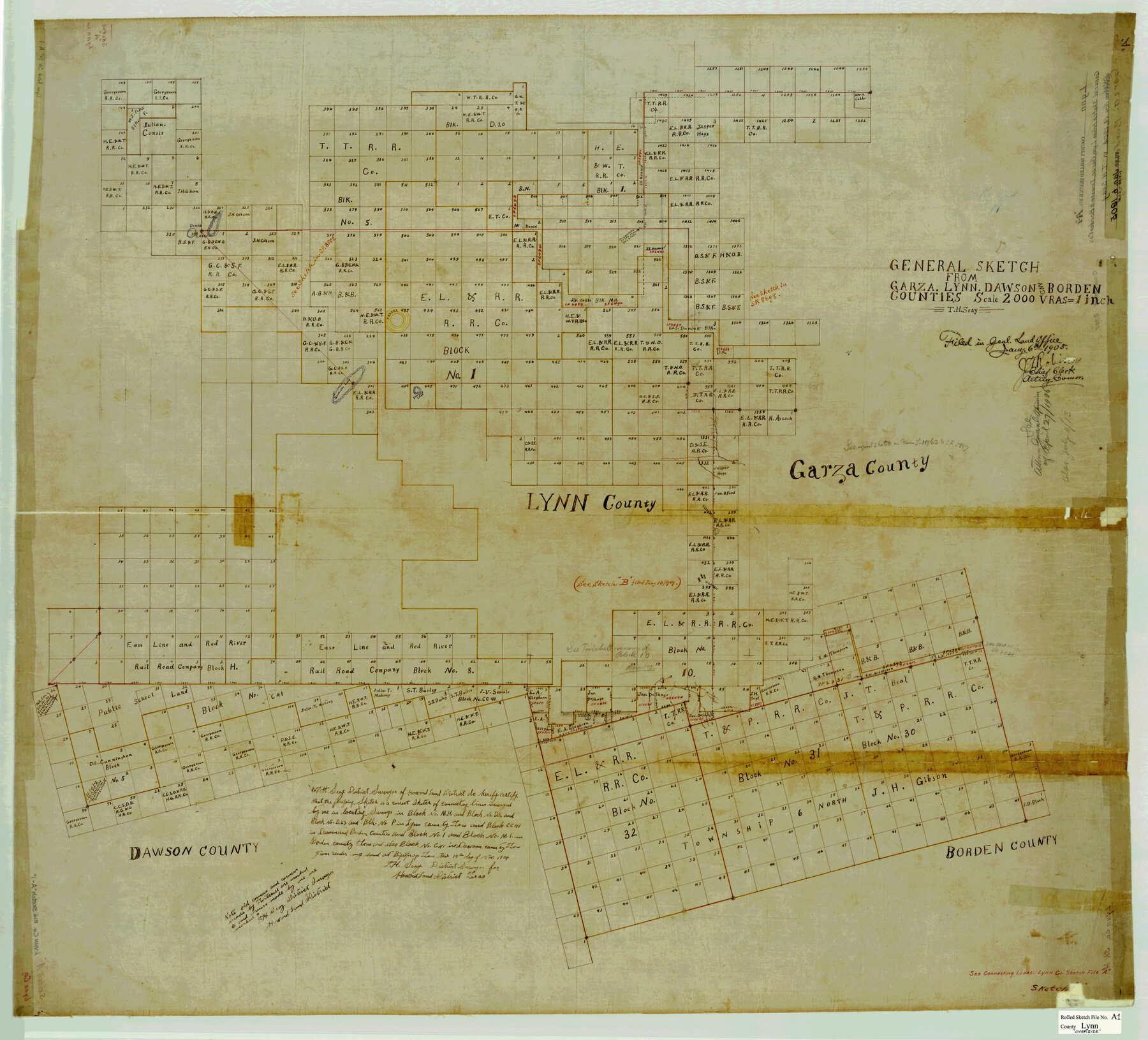 8347, Lynn County Rolled Sketch A1, General Map Collection