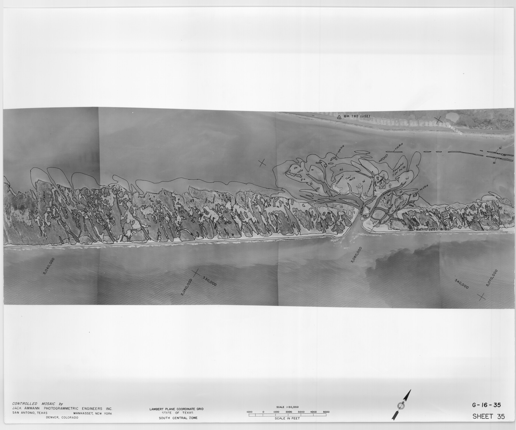 83488, Controlled Mosaic by Jack Amman Photogrammetric Engineers, Inc - Sheet 35, General Map Collection