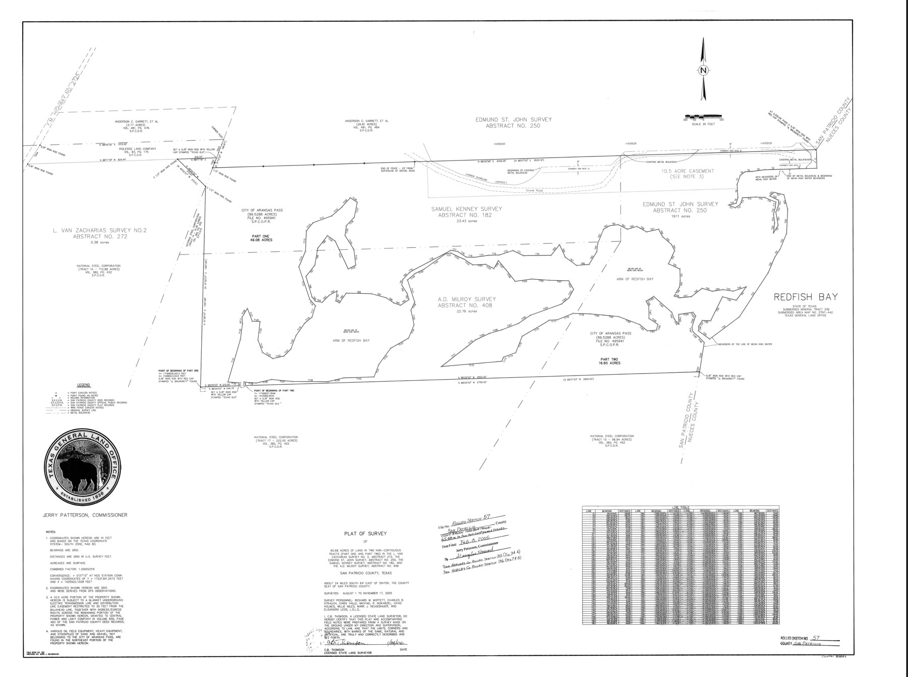 83554, San Patricio County Rolled Sketch 57, General Map Collection