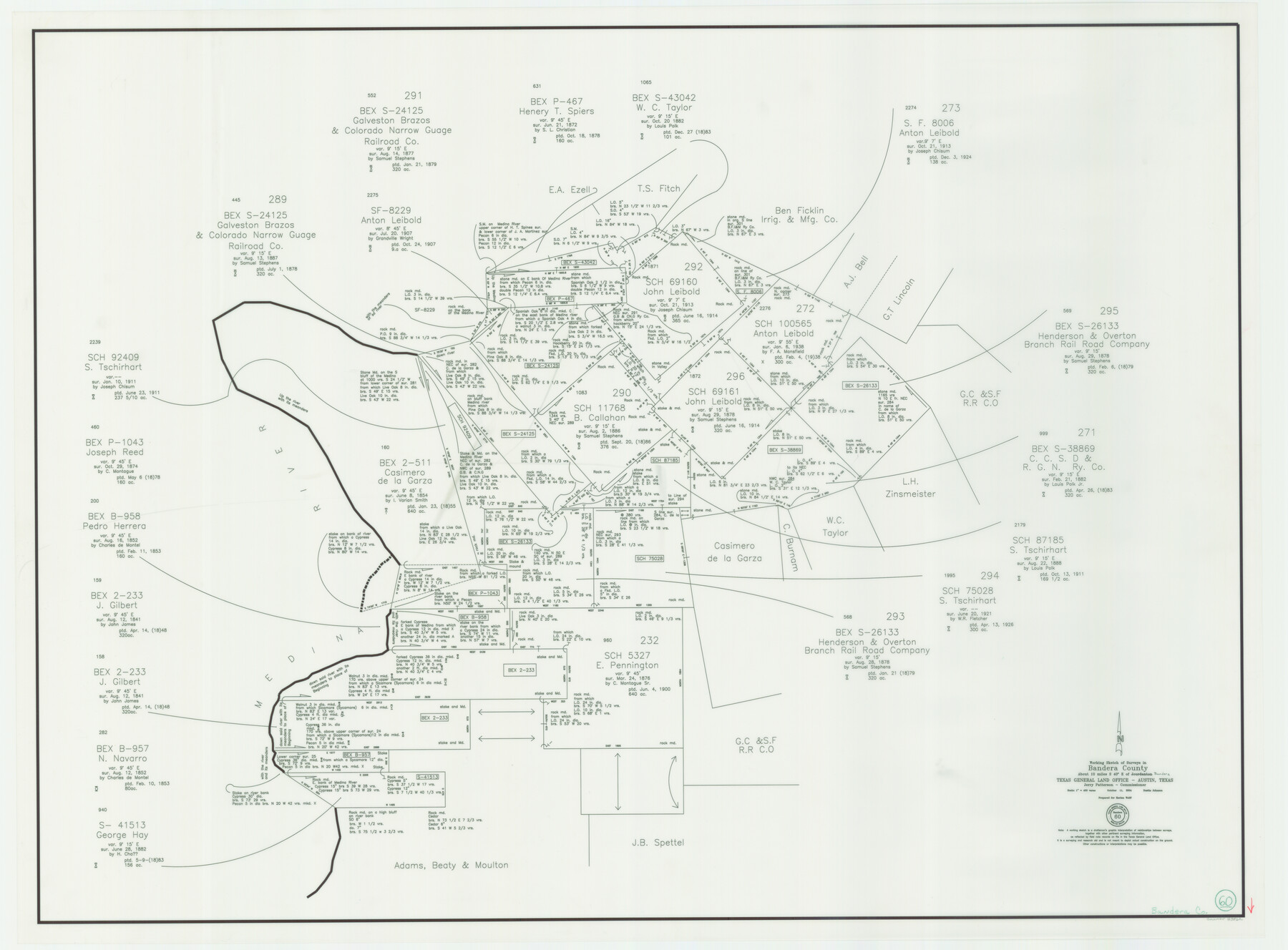 83562, Bandera County Working Sketch 60, General Map Collection
