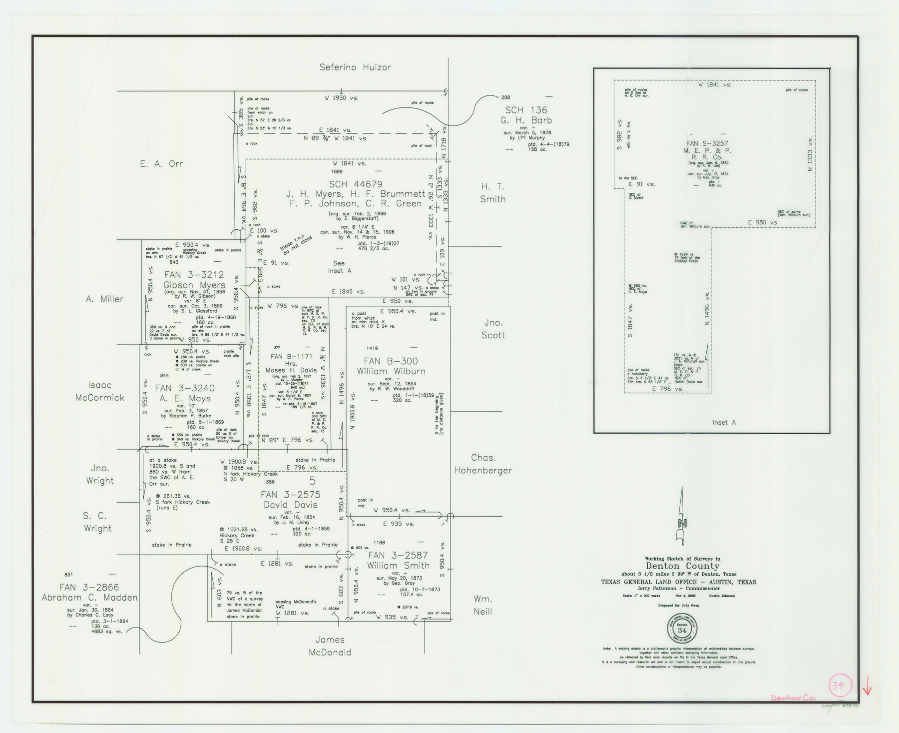 83570, Denton County Working Sketch 34, General Map Collection