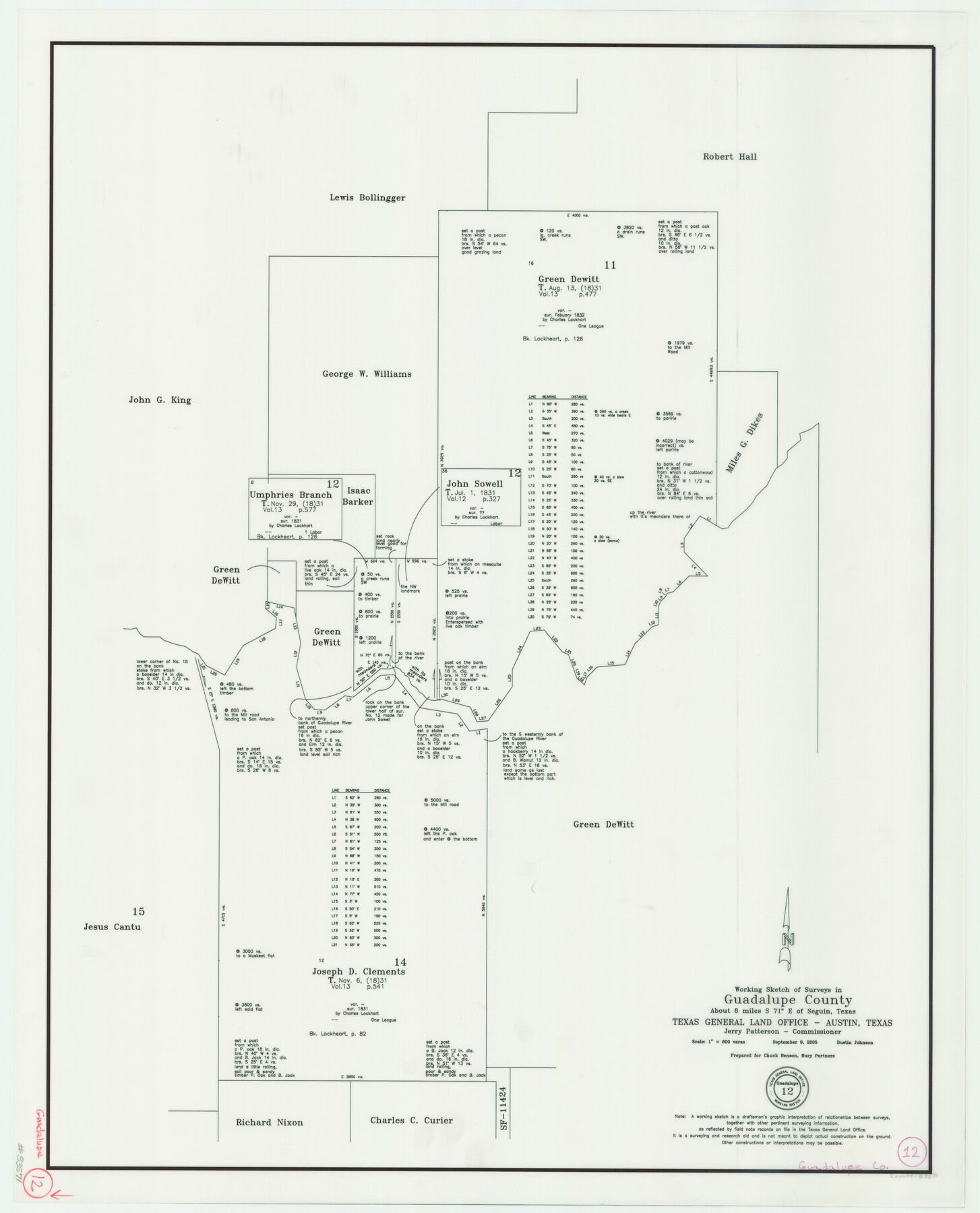 83571, Guadalupe County Working Sketch 12, General Map Collection