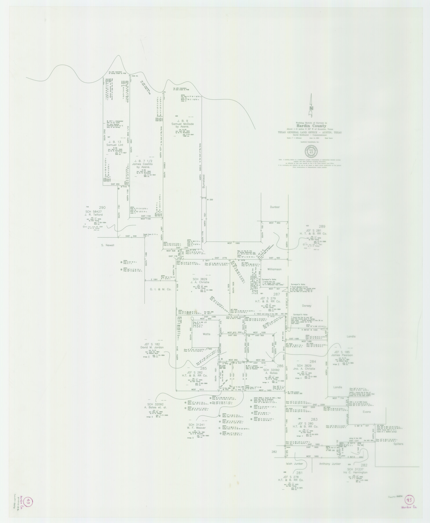 83572, Hardin County Working Sketch 43, General Map Collection