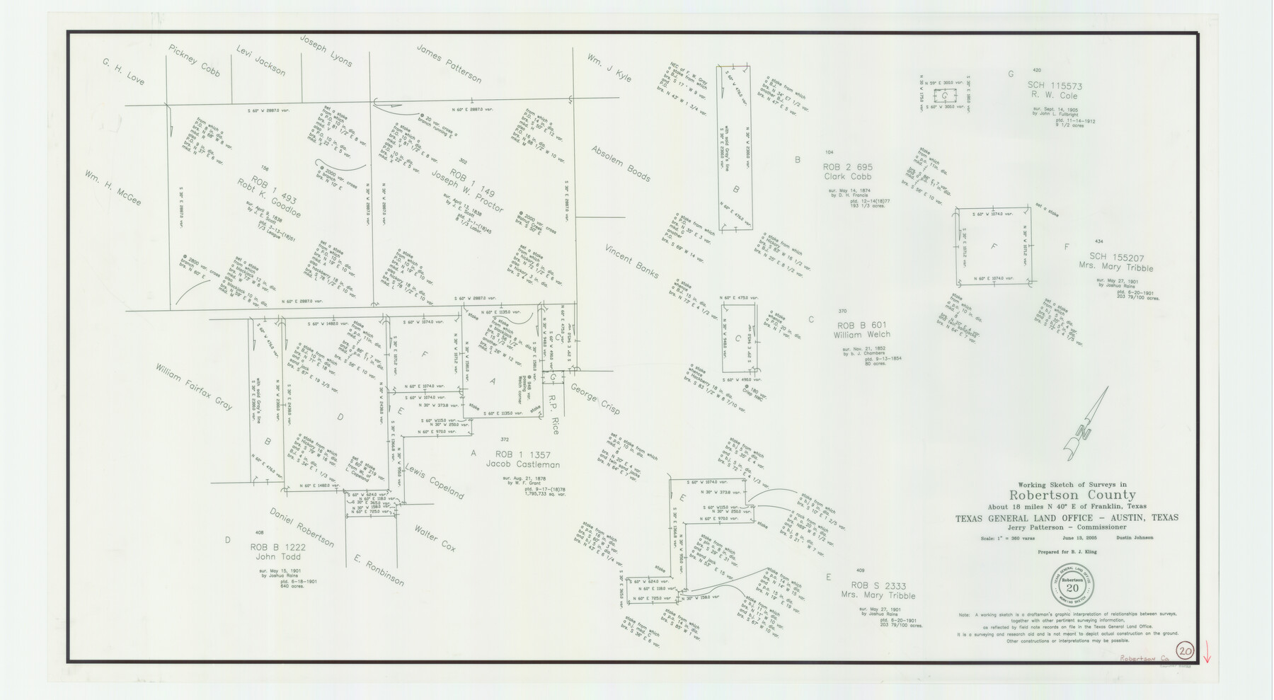 83583, Robertson County Working Sketch 20, General Map Collection