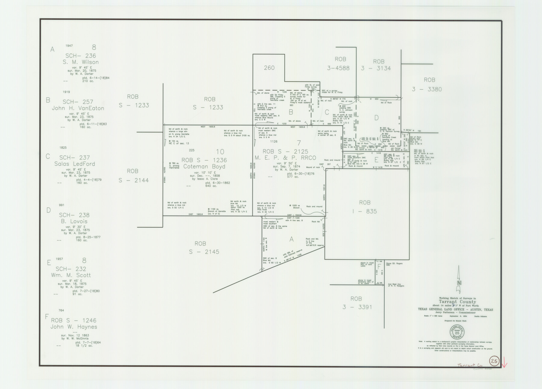 83585, Tarrant County Working Sketch 25, General Map Collection