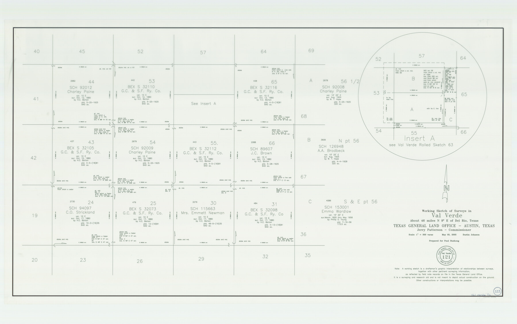 83590, Val Verde County Working Sketch 121, General Map Collection