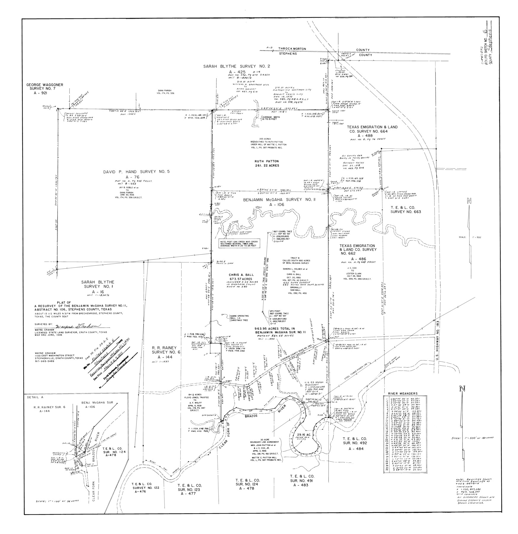 8360, Stephens County Rolled Sketch 6, General Map Collection
