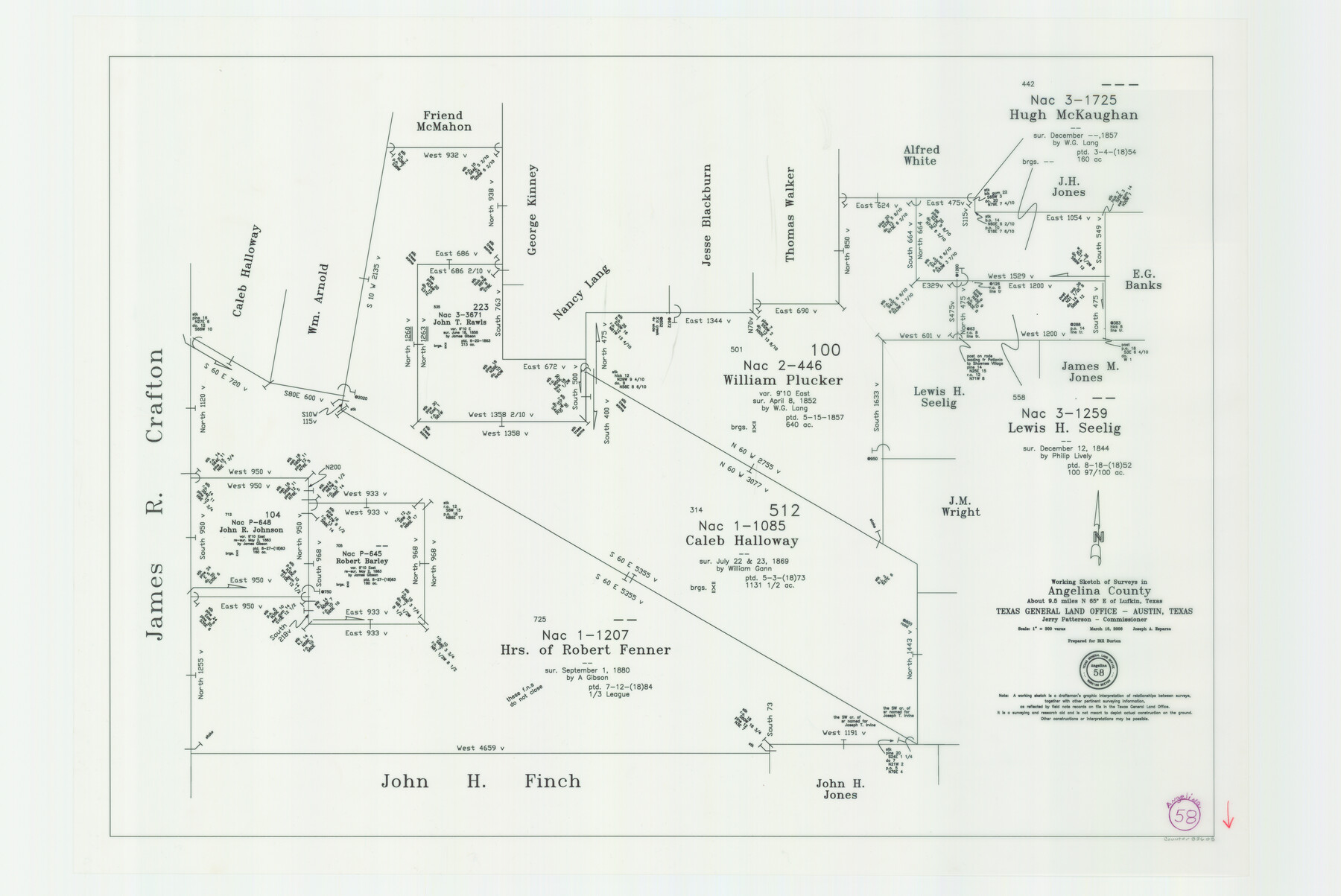 83608, Angelina County Working Sketch 58, General Map Collection