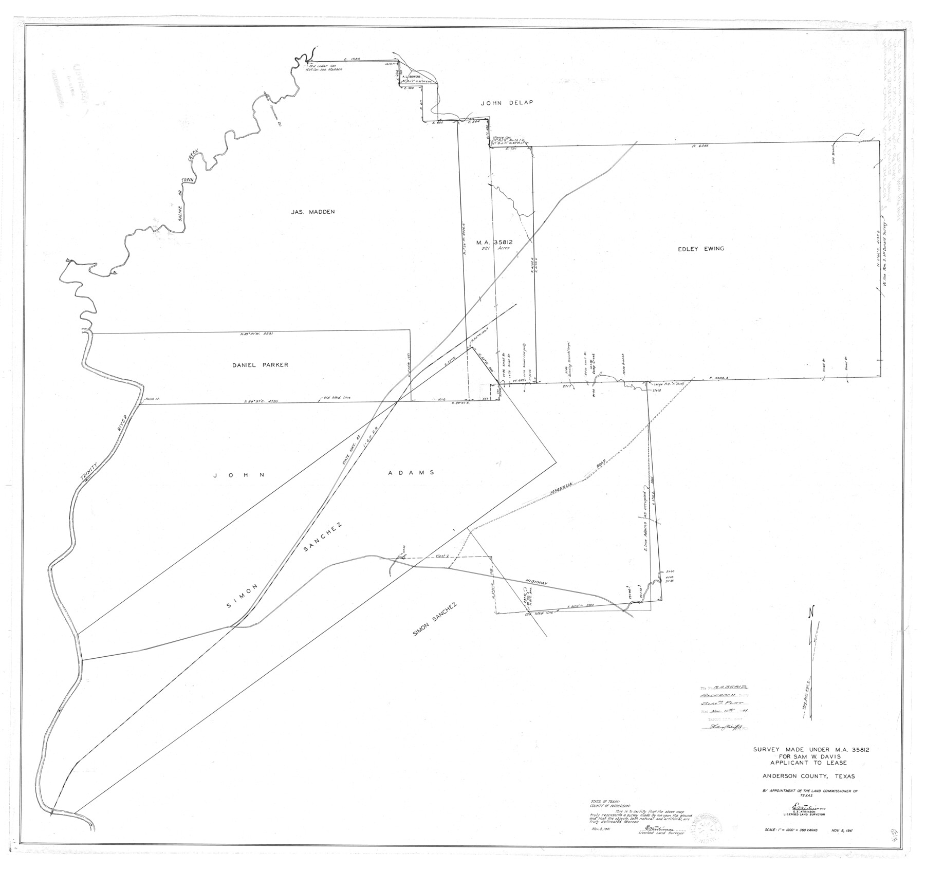 8364, Anderson County Rolled Sketch 7, General Map Collection