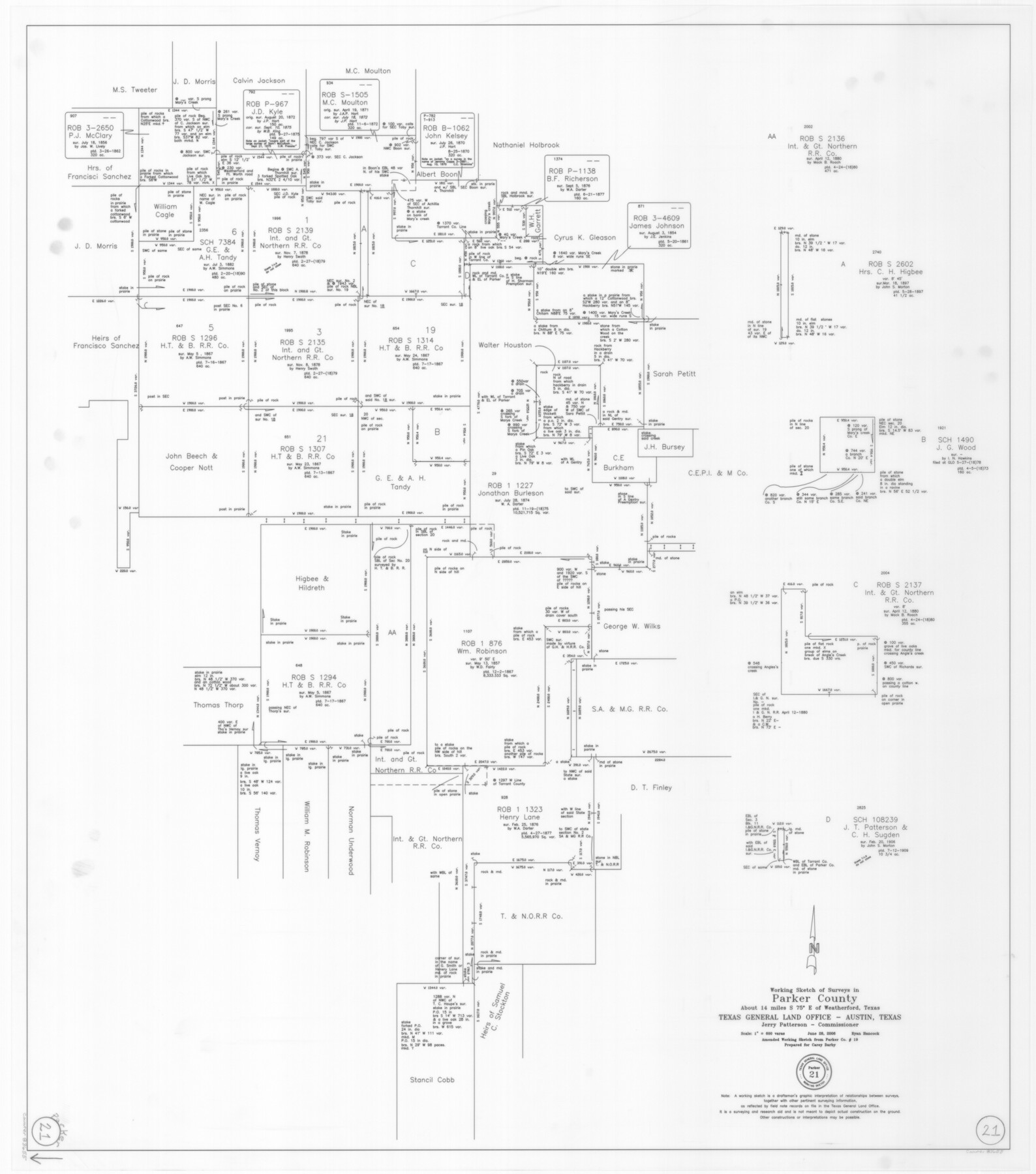 83655, Parker County Working Sketch 21, General Map Collection