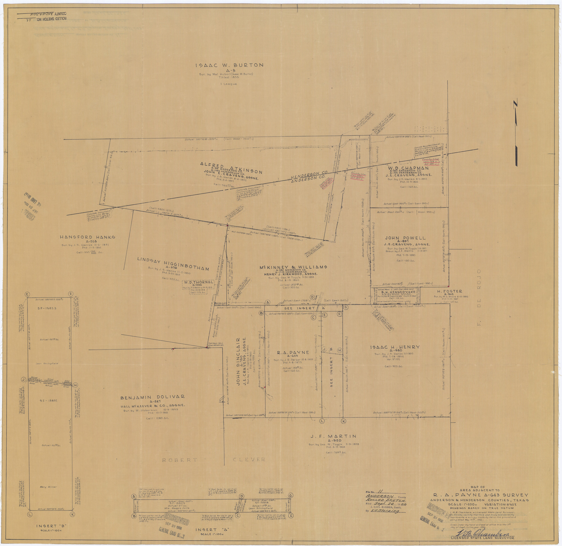 8366, Anderson County Rolled Sketch 11, General Map Collection