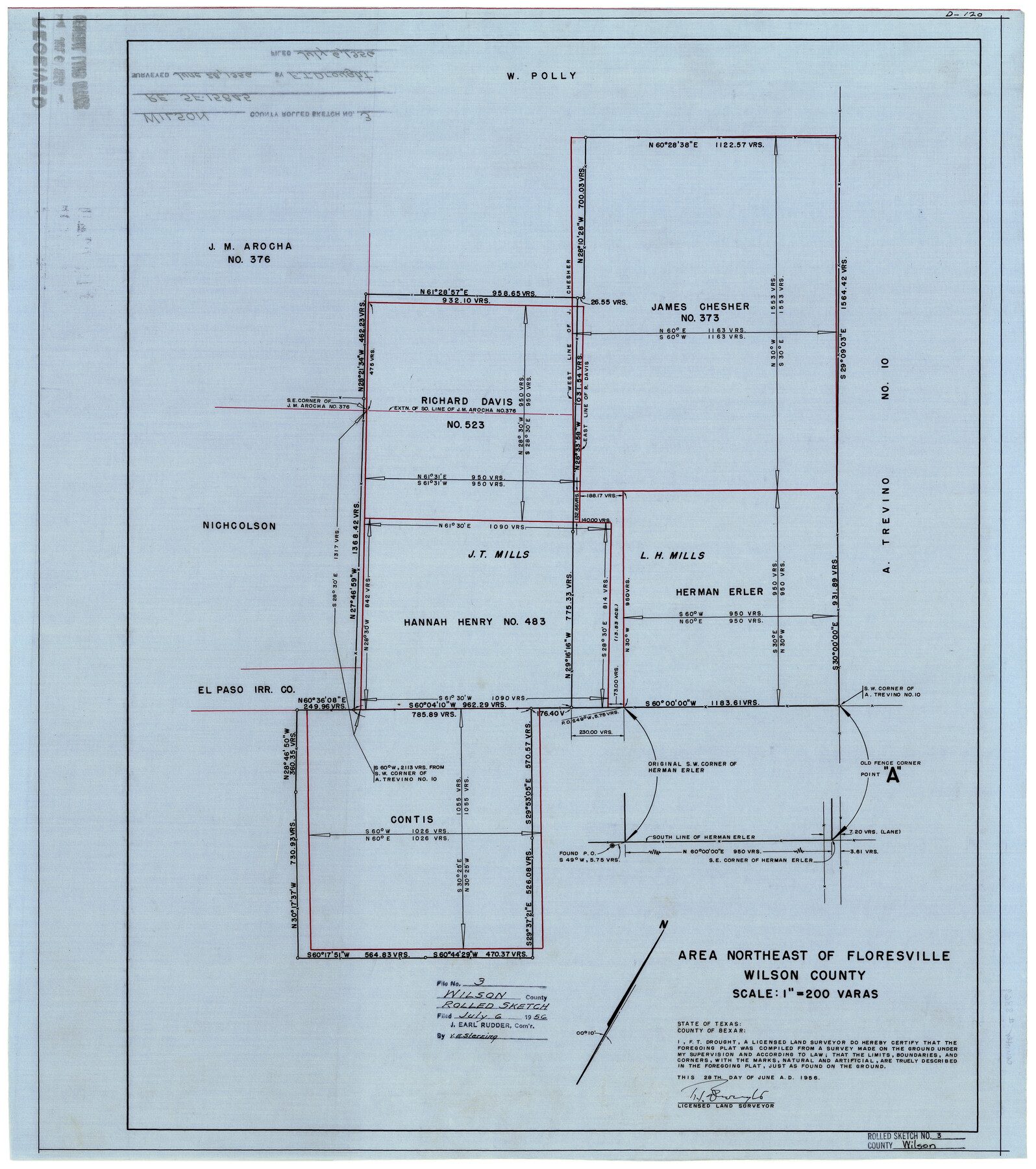 8369, Wilson County Rolled Sketch 3, General Map Collection
