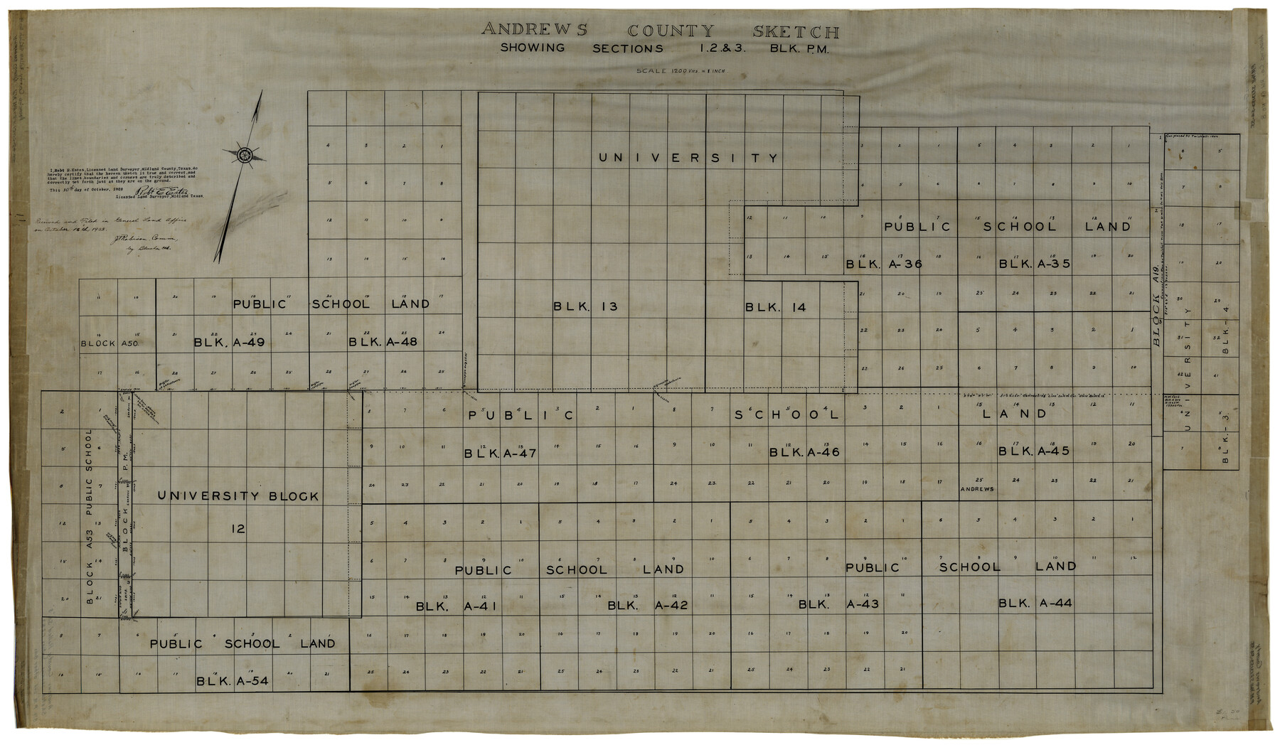 8388, Andrews County Rolled Sketch 8, General Map Collection