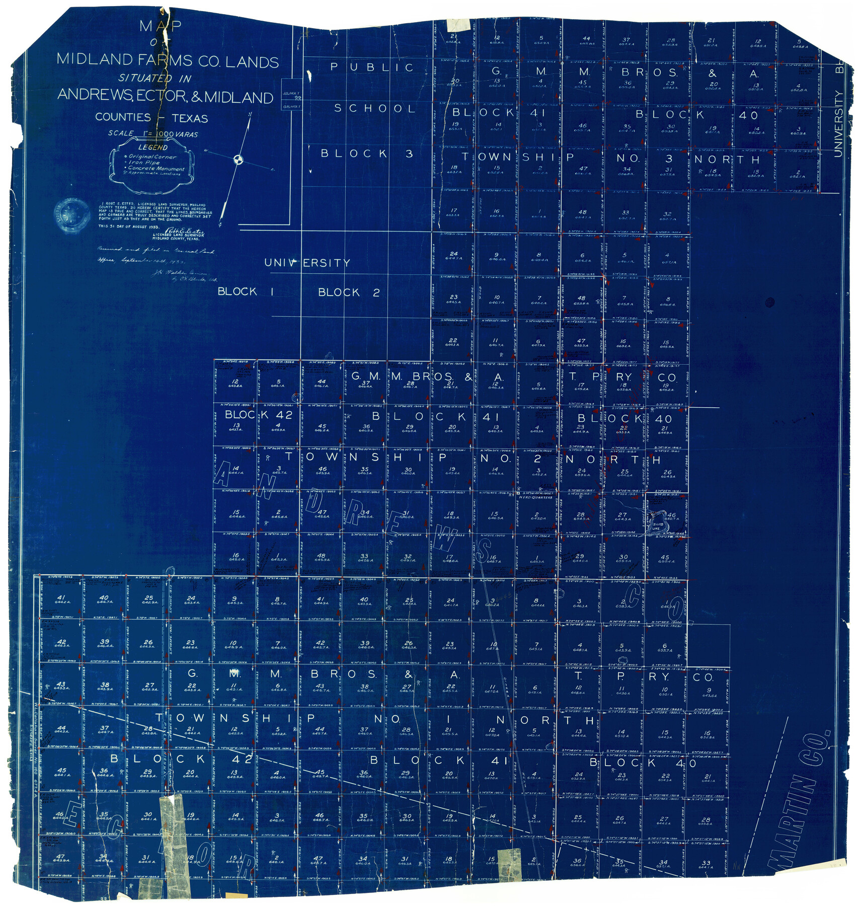 8392, Andrews County Rolled Sketch 12B, General Map Collection