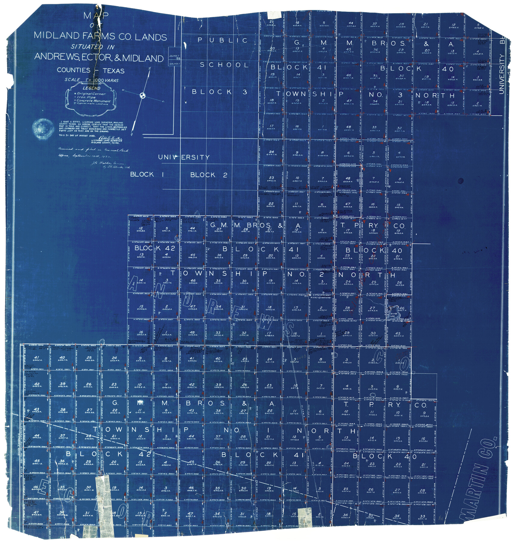 8392, Andrews County Rolled Sketch 12B, General Map Collection