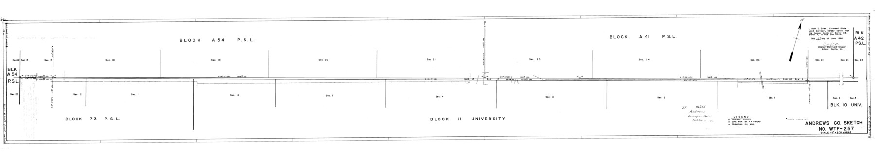 8396, Andrews County Rolled Sketch 23, General Map Collection