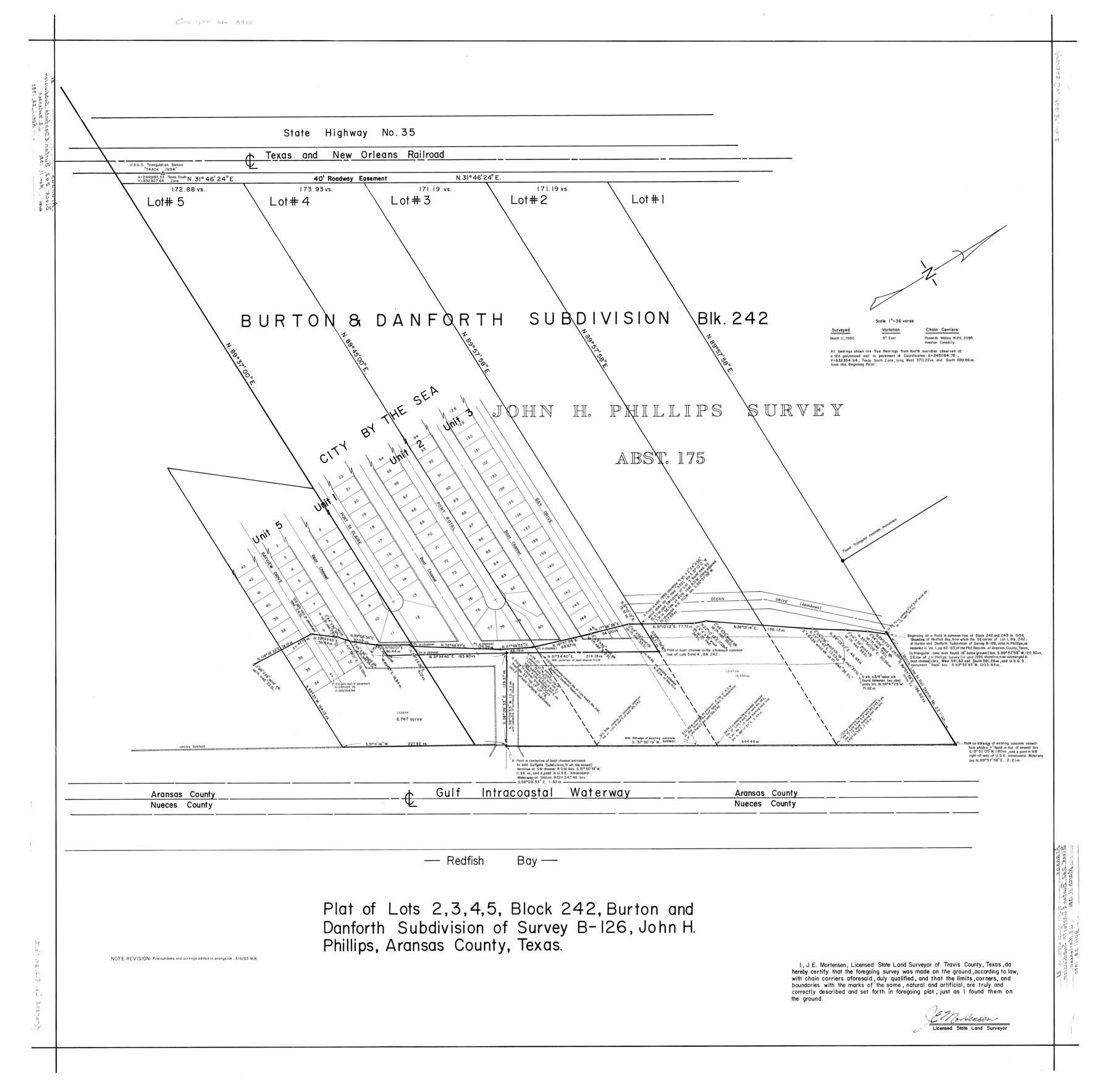 8415, Aransas County Rolled Sketch 21, General Map Collection