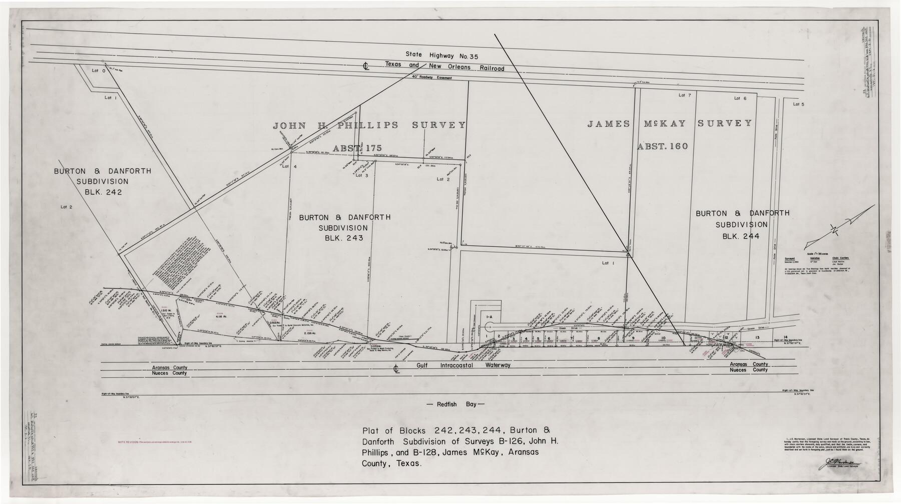 8416, Aransas County Rolled Sketch 22, General Map Collection
