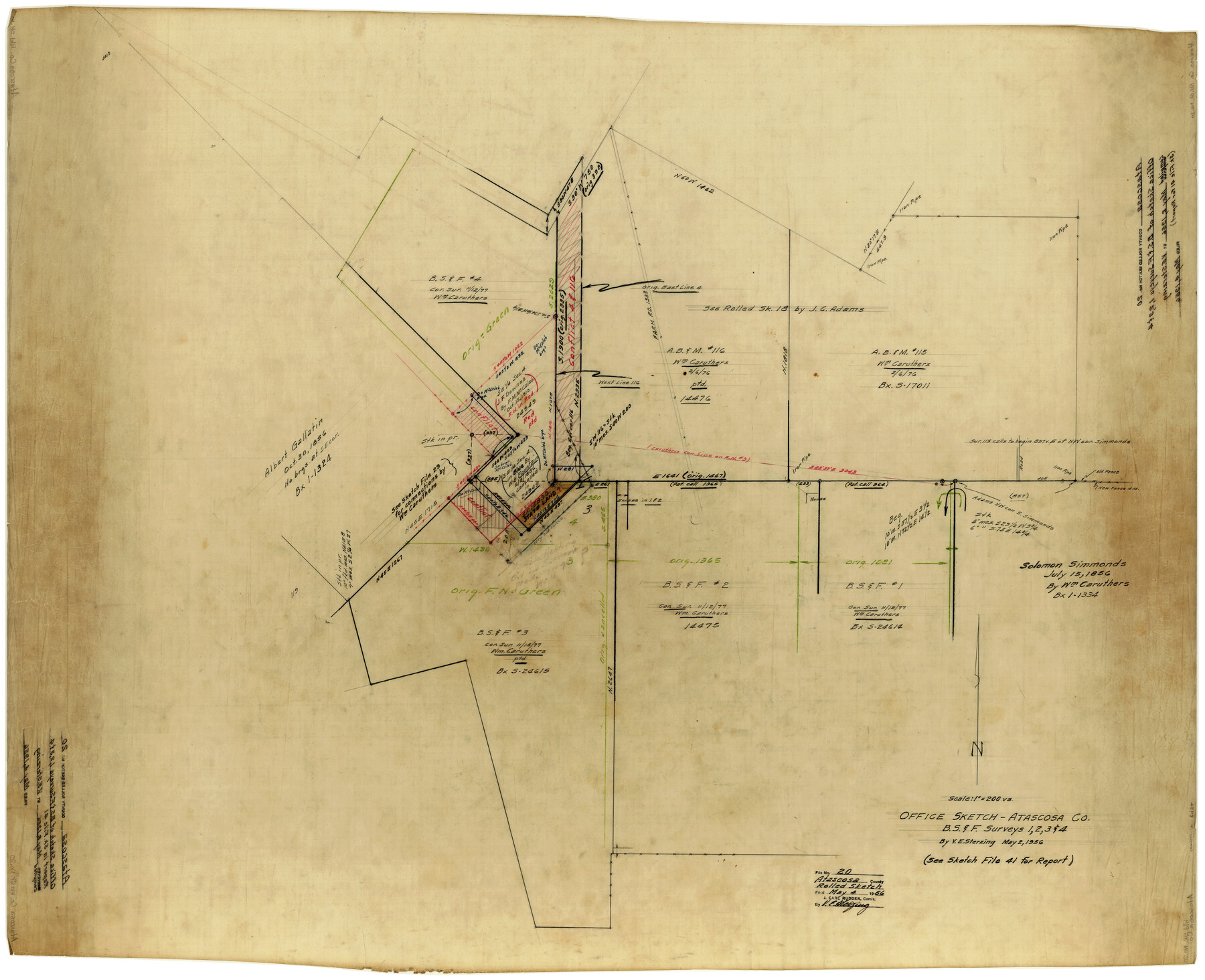 8432, Atascosa County Rolled Sketch 20, General Map Collection
