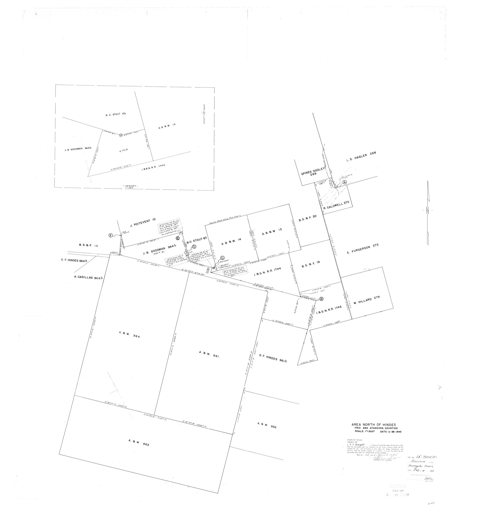 8433, Atascosa County Rolled Sketch 15, General Map Collection