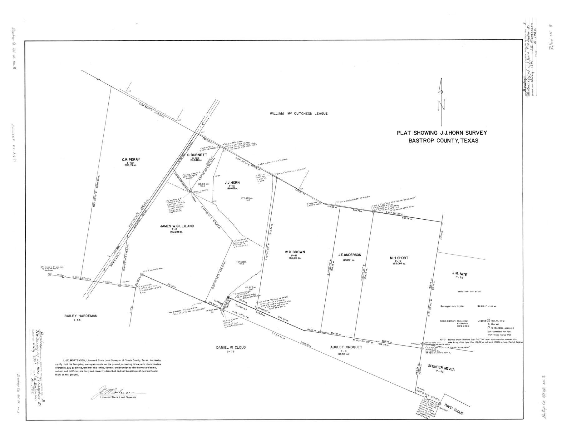 8441, Bastrop County Rolled Sketch 3, General Map Collection