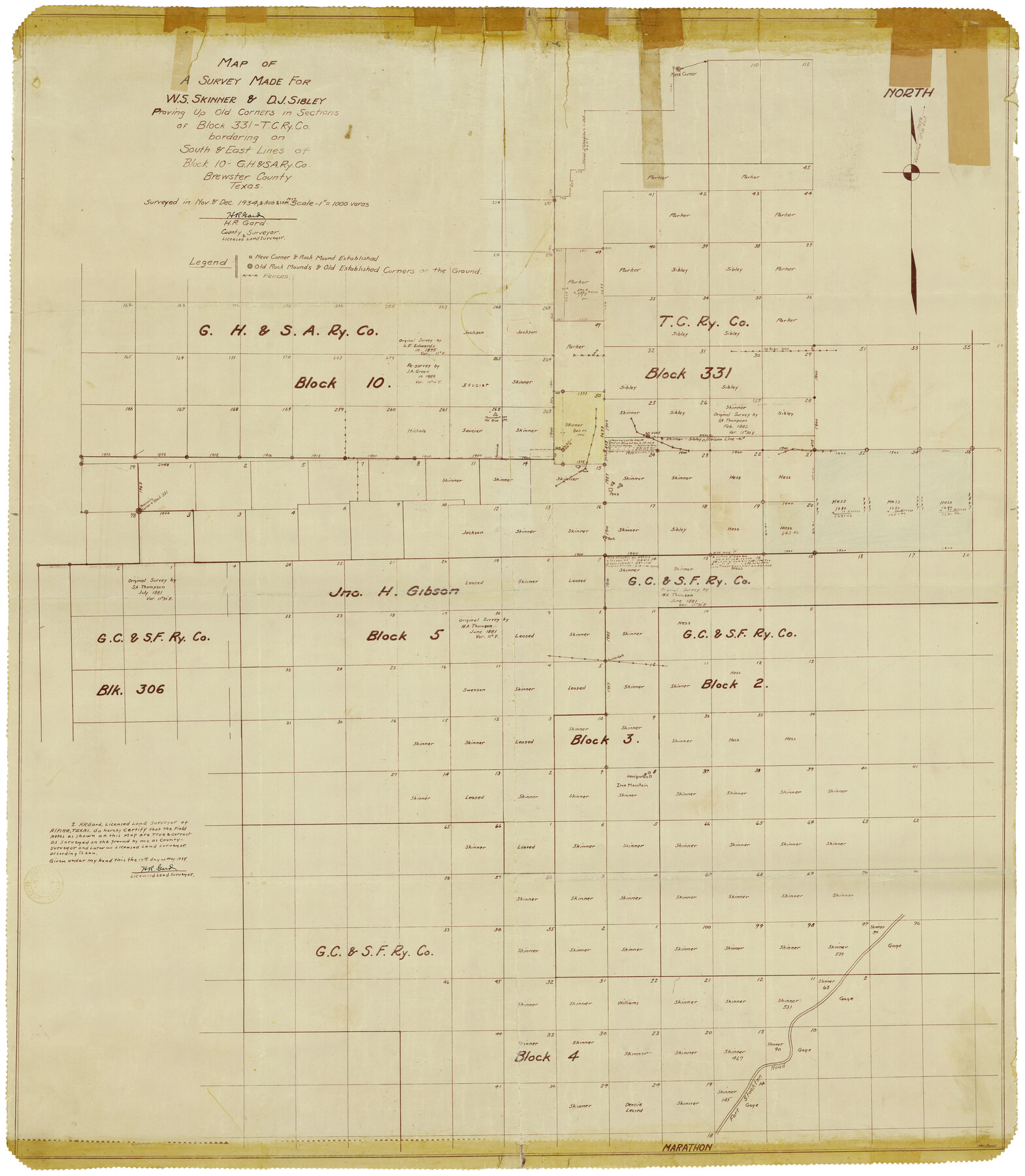 8482, Brewster County Rolled Sketch 57, General Map Collection
