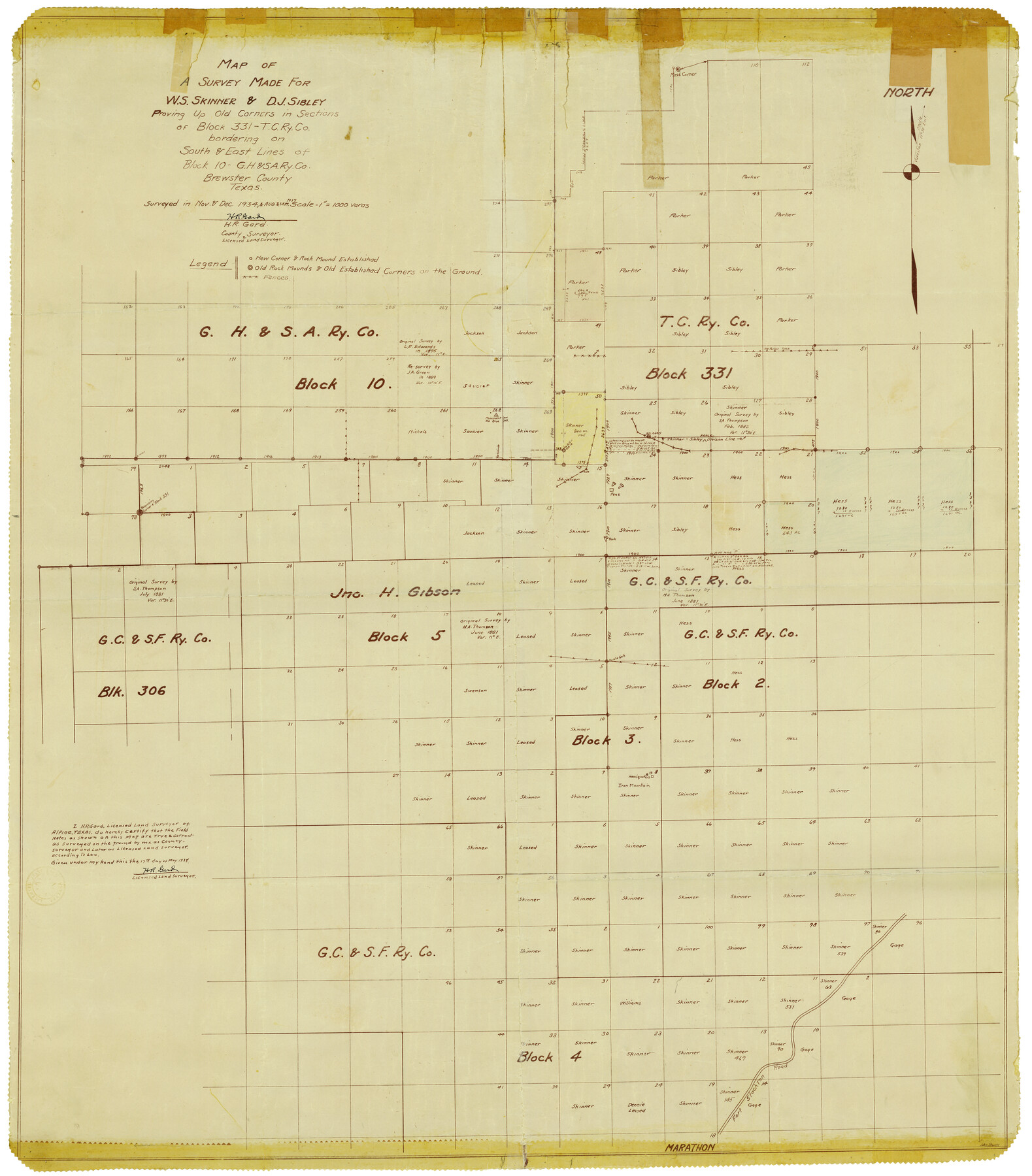 8482, Brewster County Rolled Sketch 57, General Map Collection