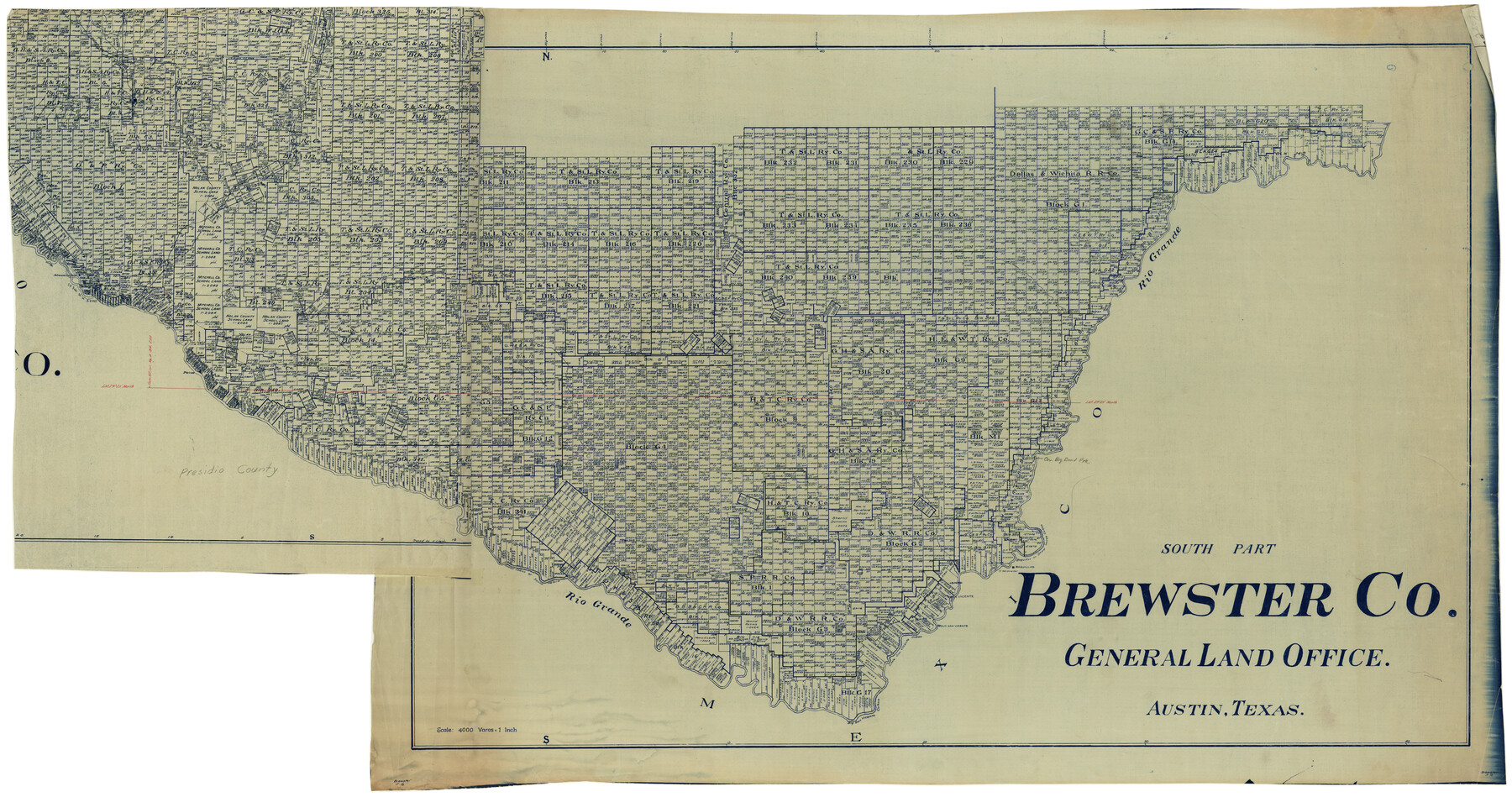 8485, Brewster County Rolled Sketch 60, General Map Collection
