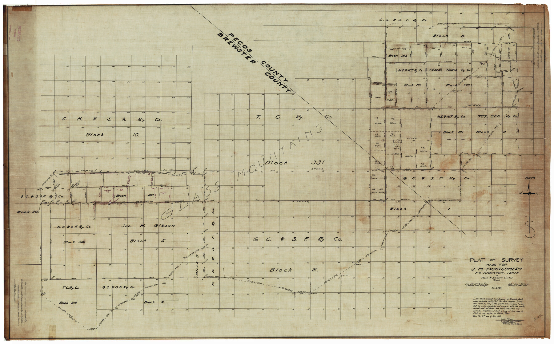 8486, Brewster County Rolled Sketch 61, General Map Collection