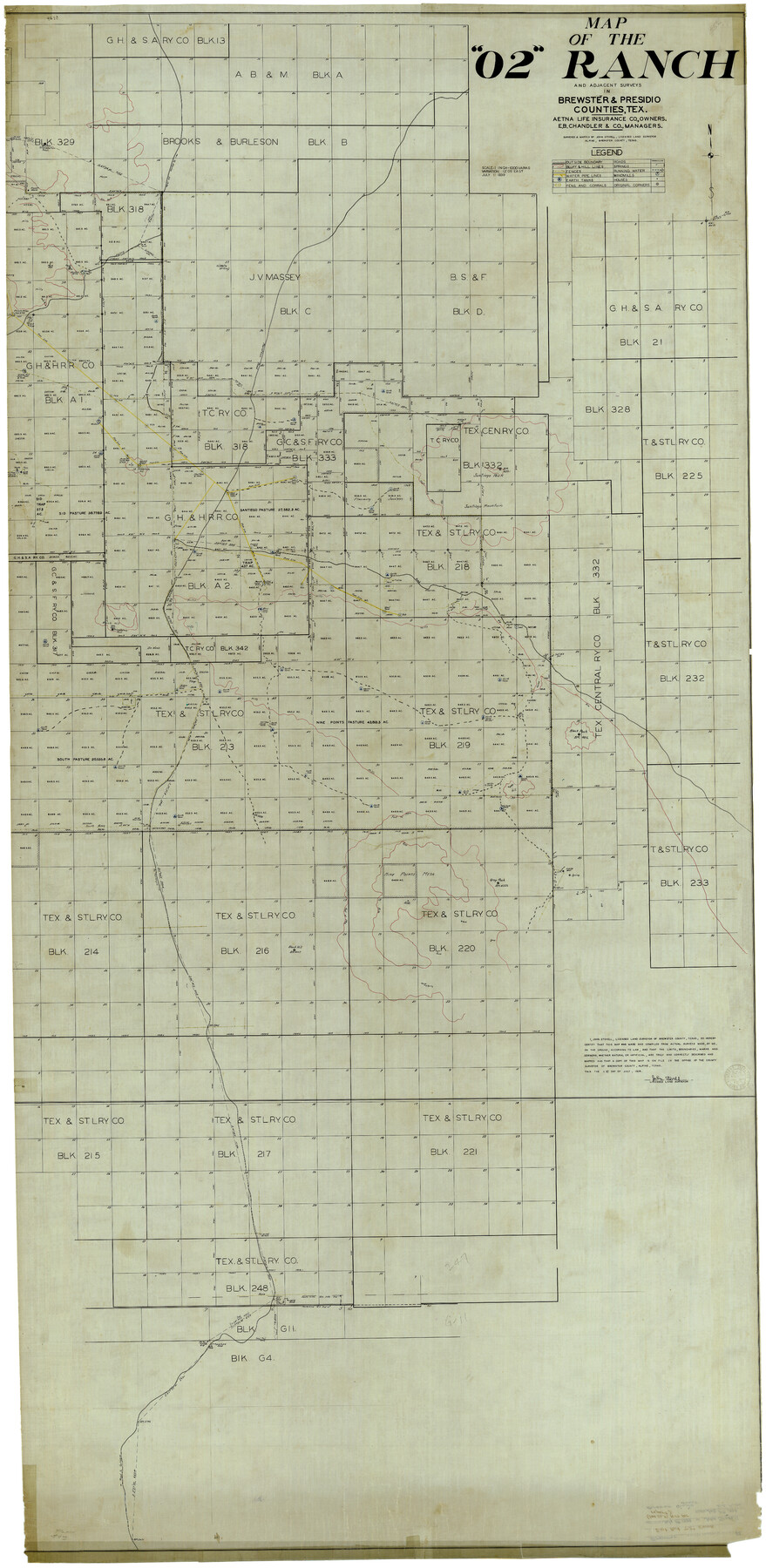8487, Brewster County Rolled Sketch 62, General Map Collection
