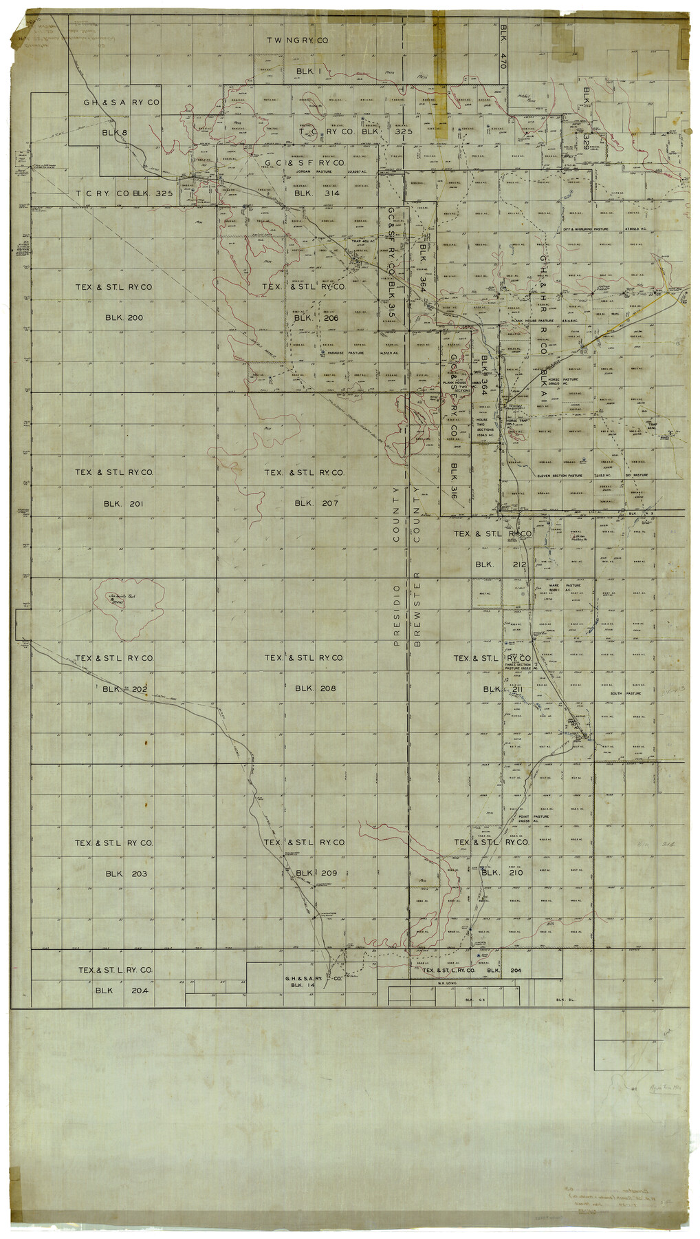 8488, Brewster County Rolled Sketch 63, General Map Collection