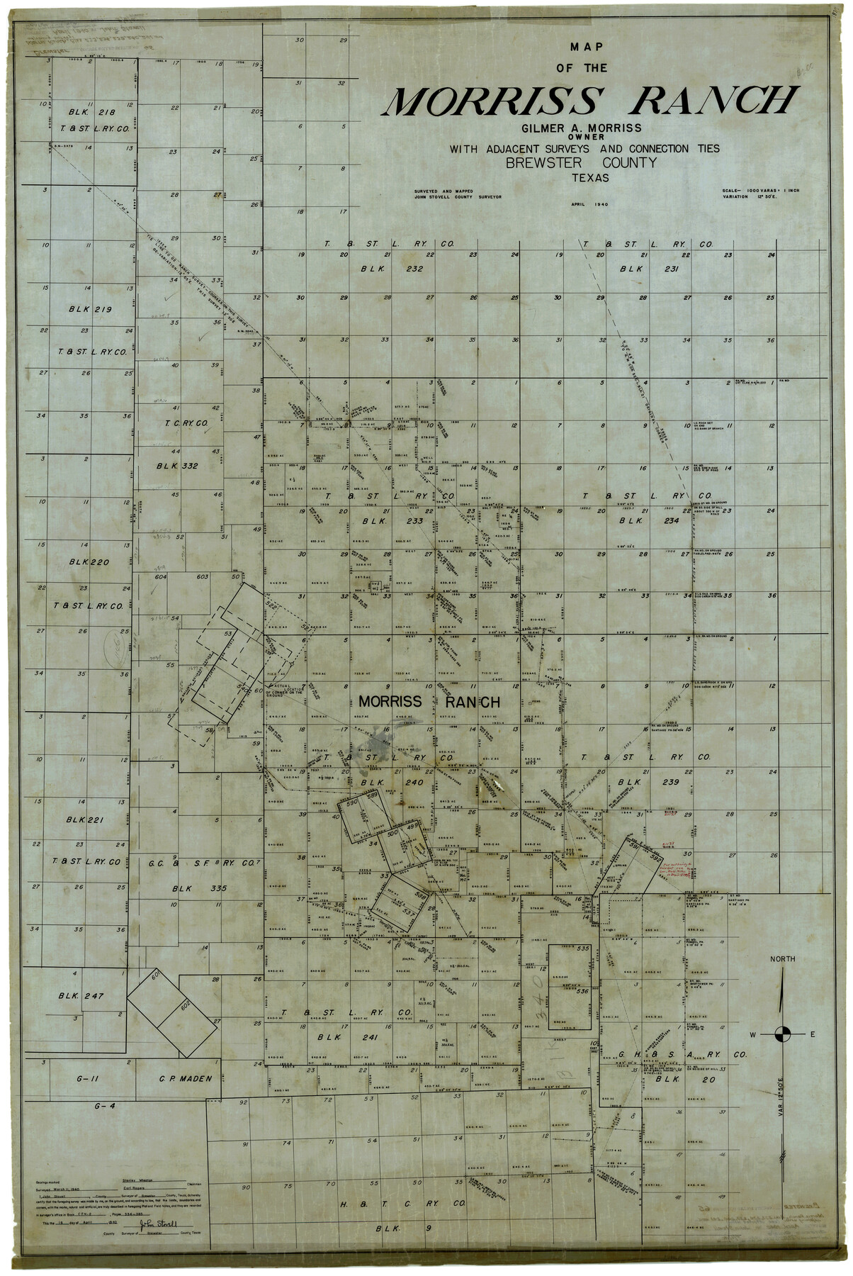 8489, Brewster County Rolled Sketch 65, General Map Collection
