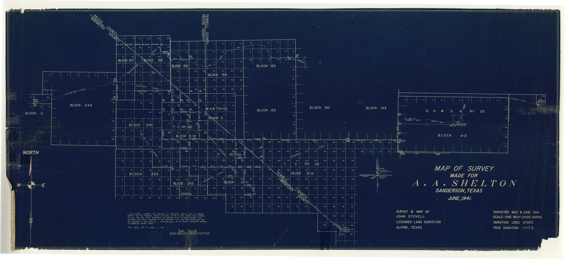 8507, Brewster County Rolled Sketch 94, General Map Collection