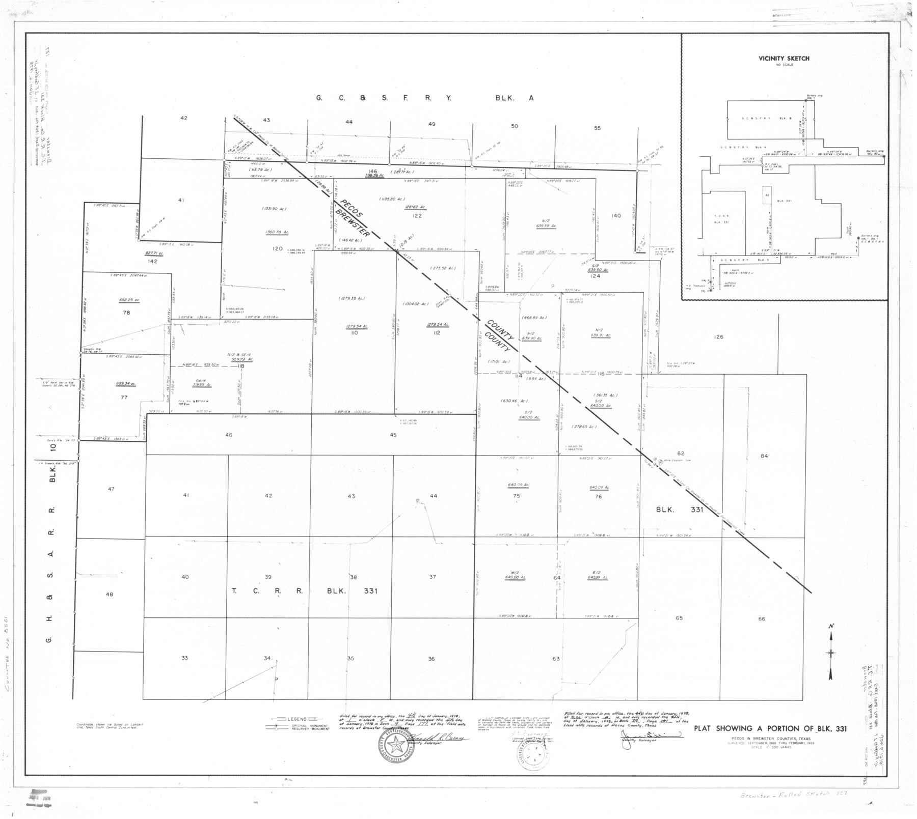 8521, Brewster County Rolled Sketch 127, General Map Collection