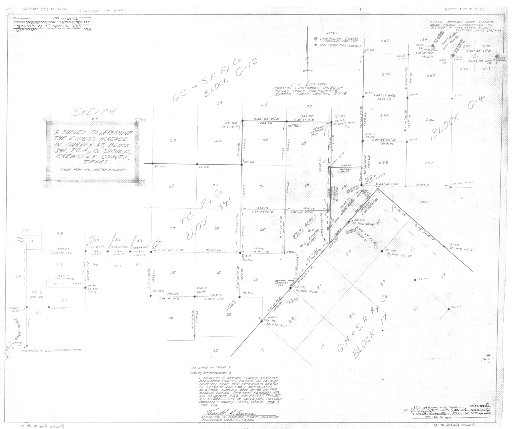 8524, Brewster County Rolled Sketch 133, General Map Collection